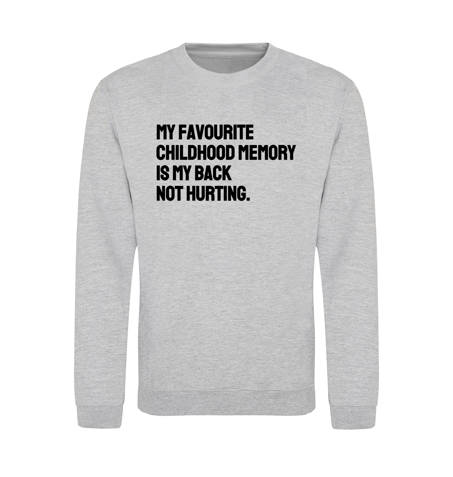 Heather Grey Printed Sweater Front