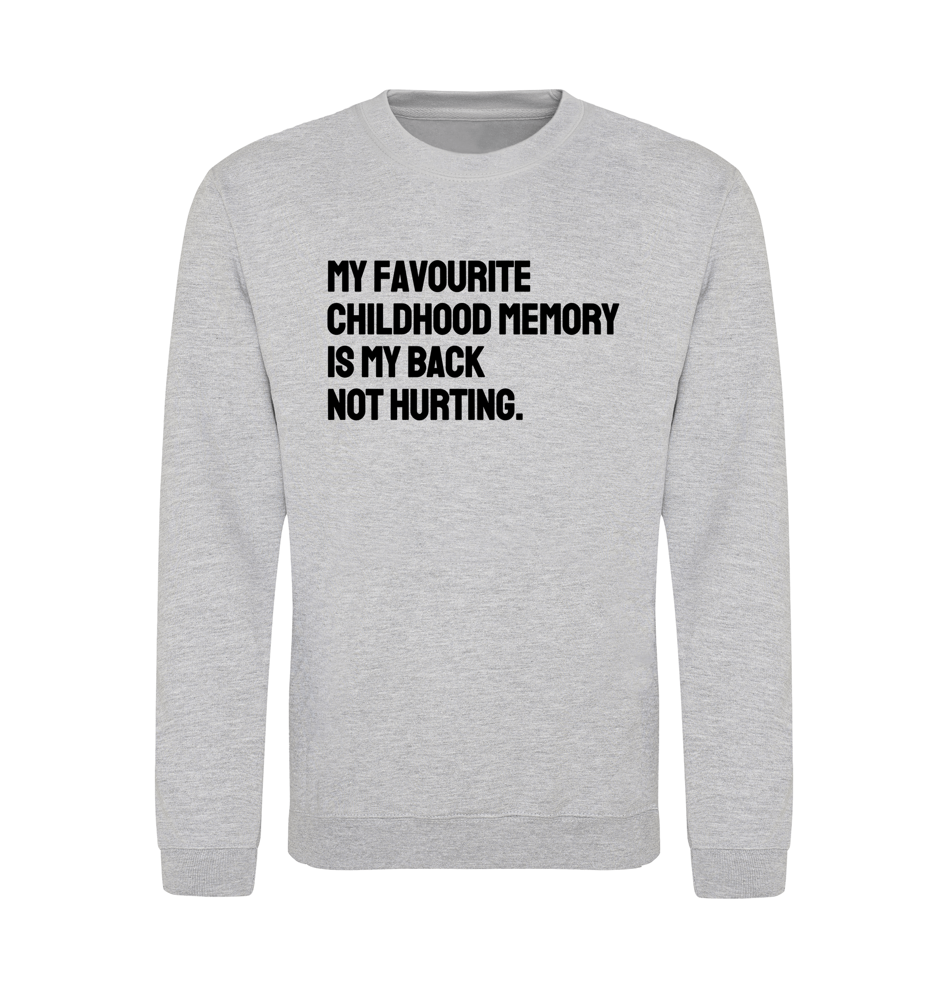 Heather Grey Printed Sweater Front