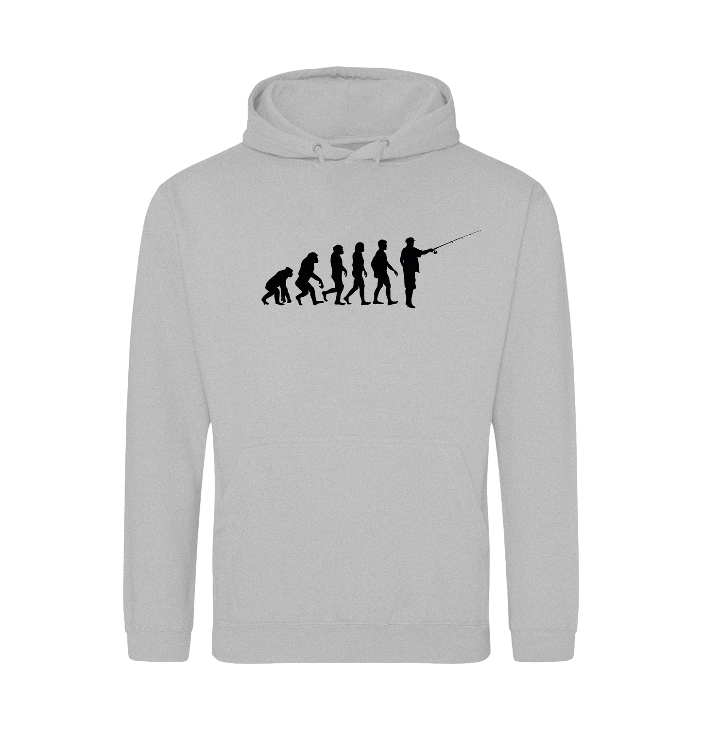 Heather Grey Printed Hoody Front