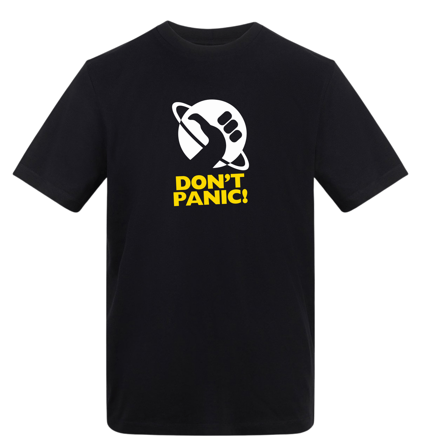 Deep Black Printed T-shirt Front