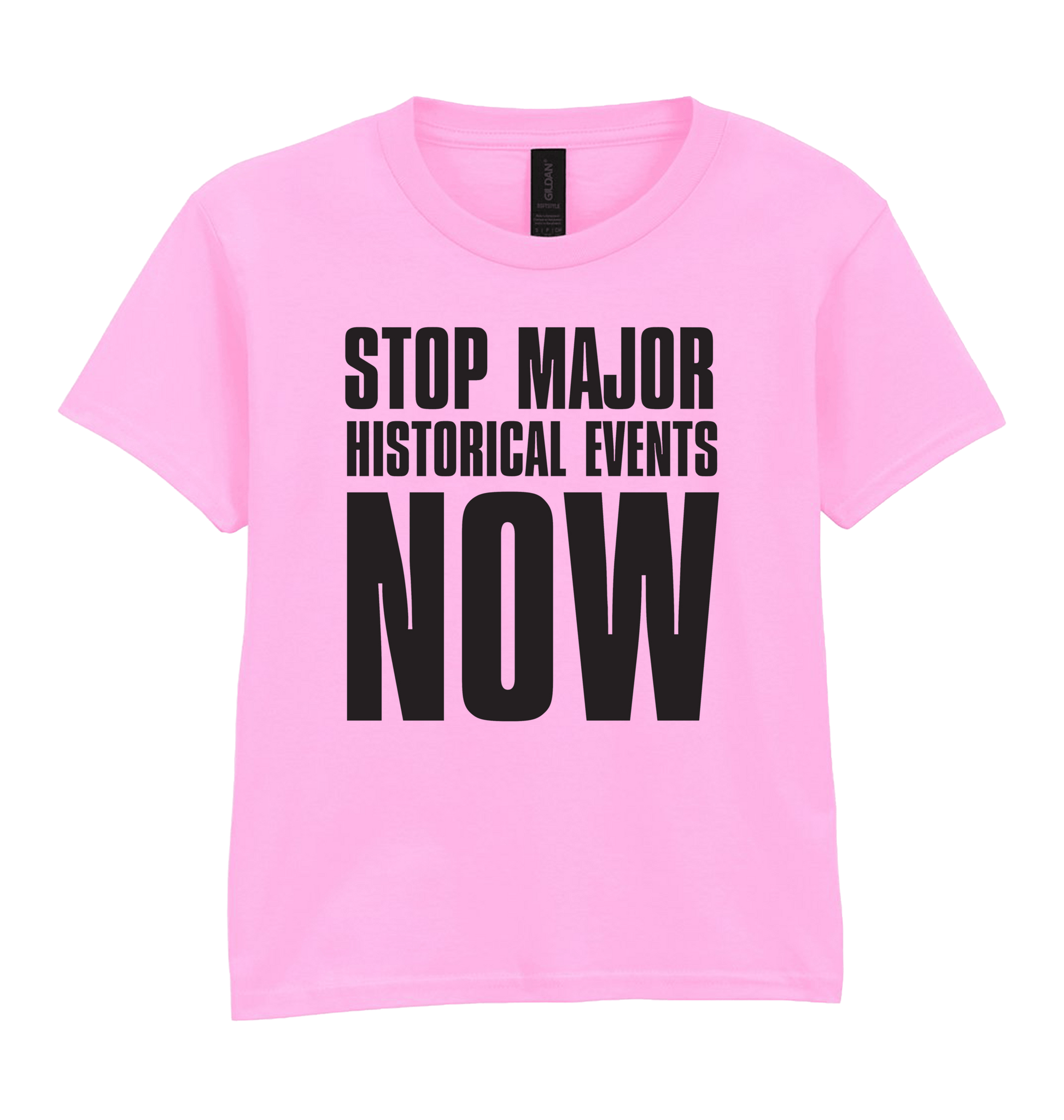 Light Pink Printed Kids T-Shirt Front