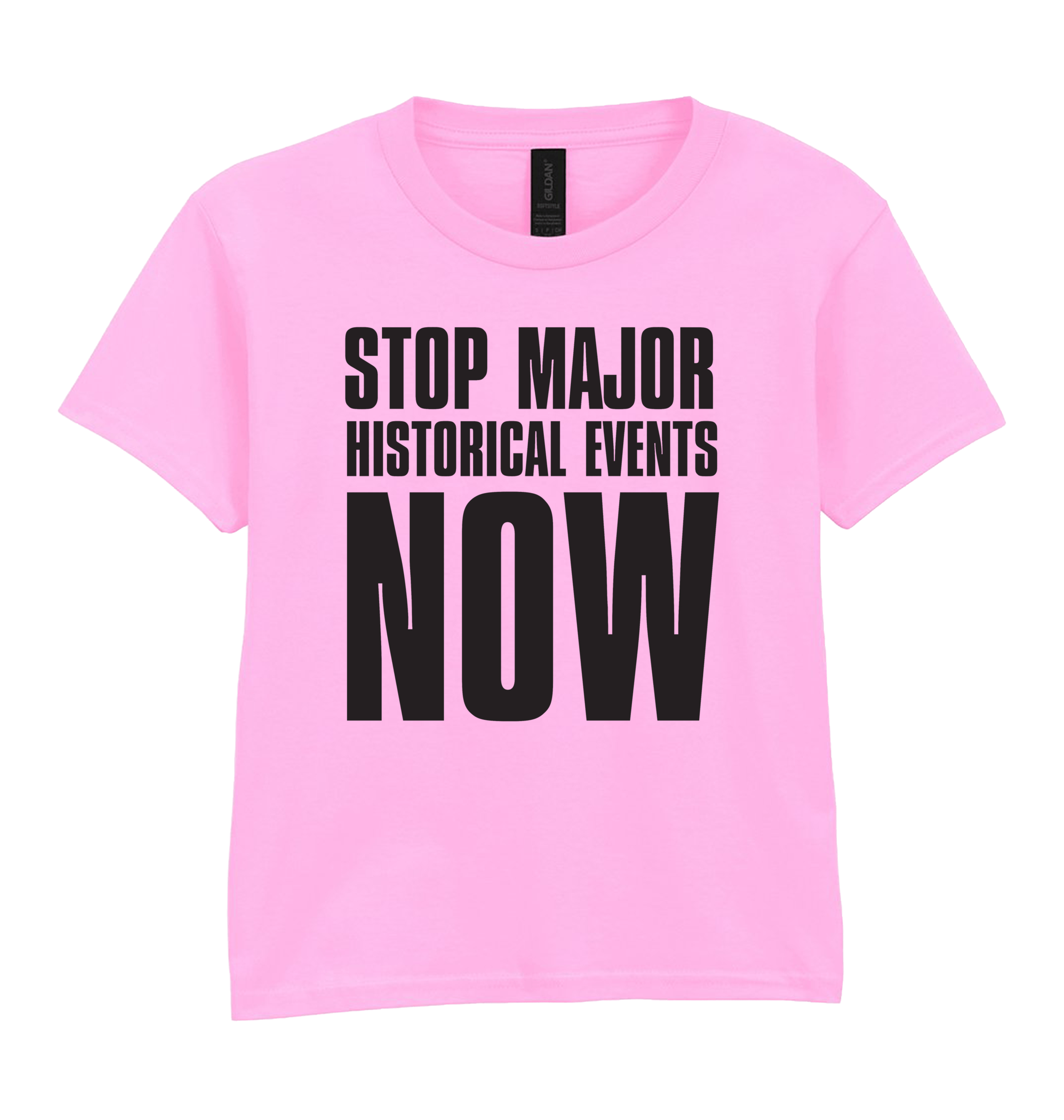 Light Pink Printed Kids T-Shirt Front