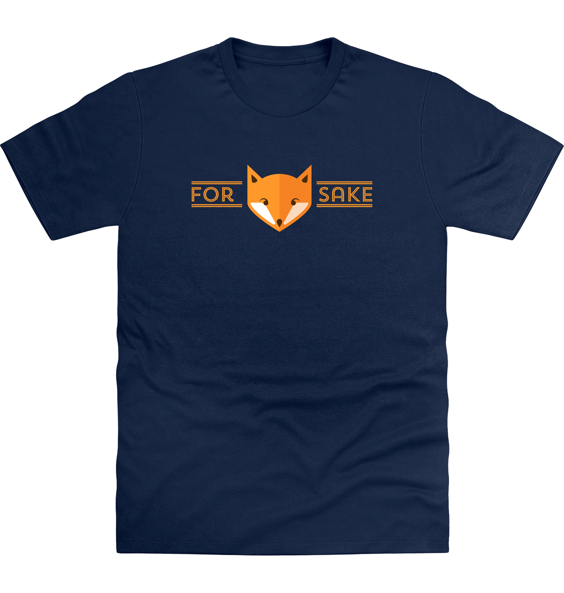 New French Navy Printed T-shirt Front