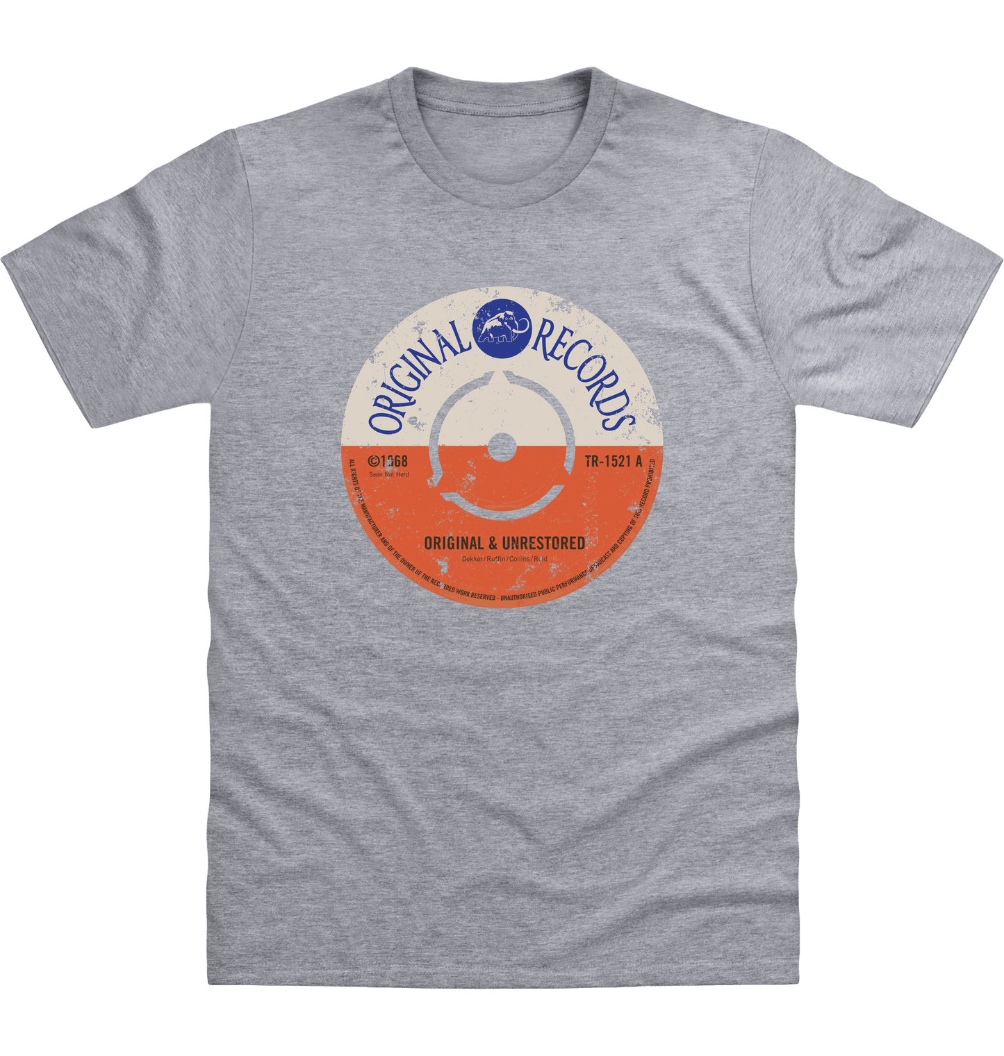 Heather Grey Printed T-shirt Front