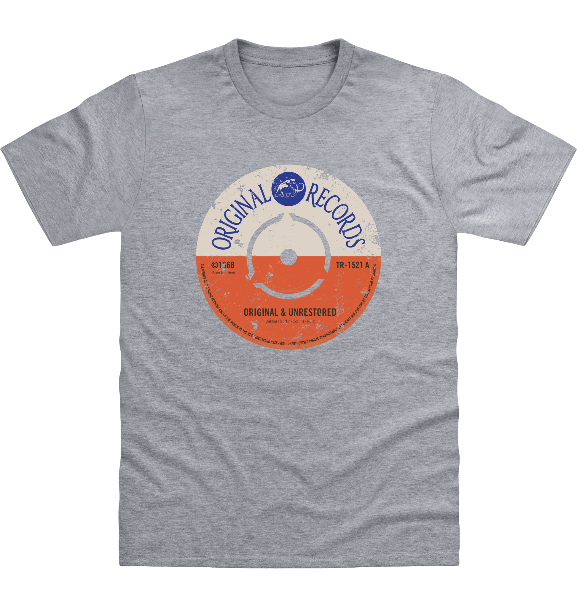 Heather Grey Printed T-shirt Front