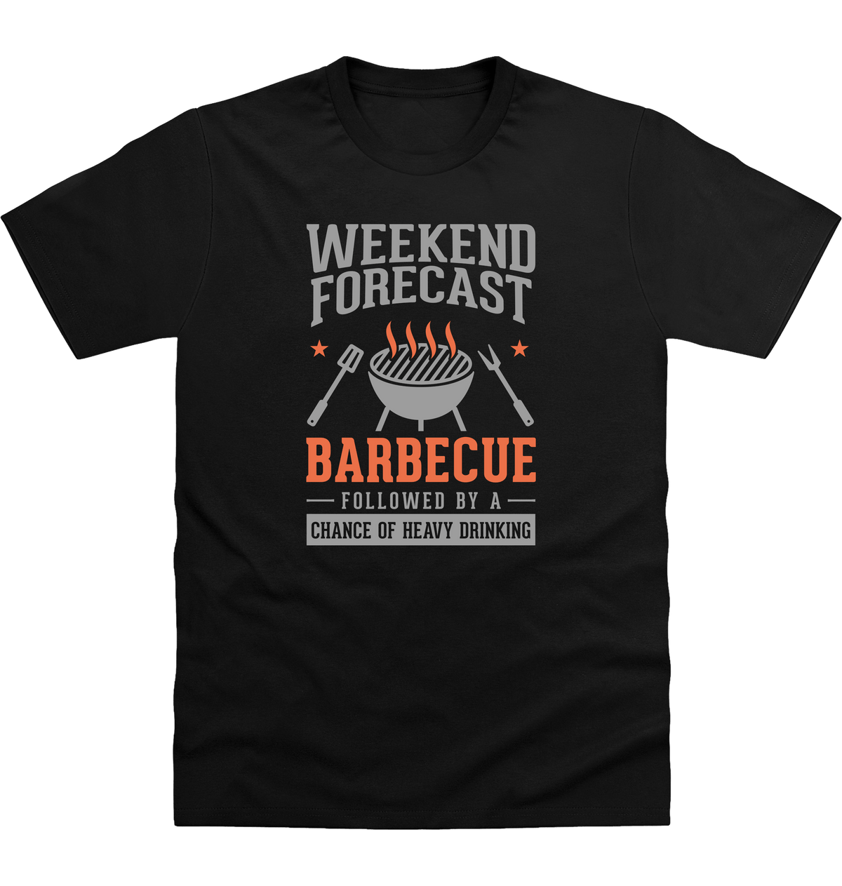 Deep Black Printed T-shirt Front