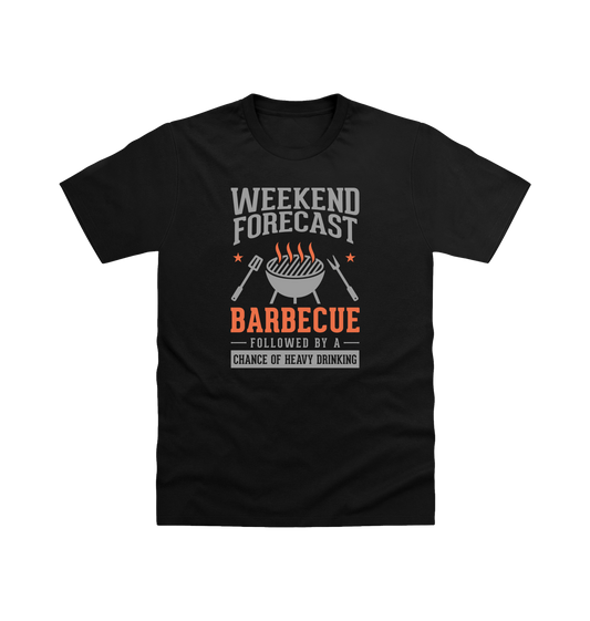 Deep Black Printed T-shirt Front