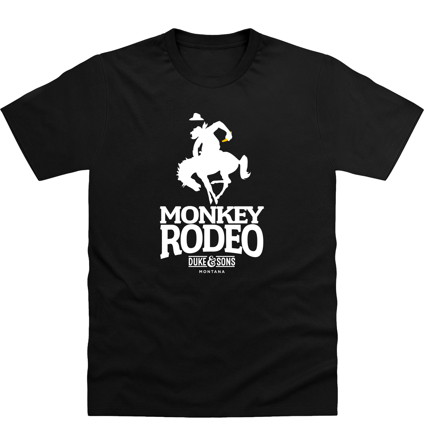 Deep Black Printed T-shirt Front