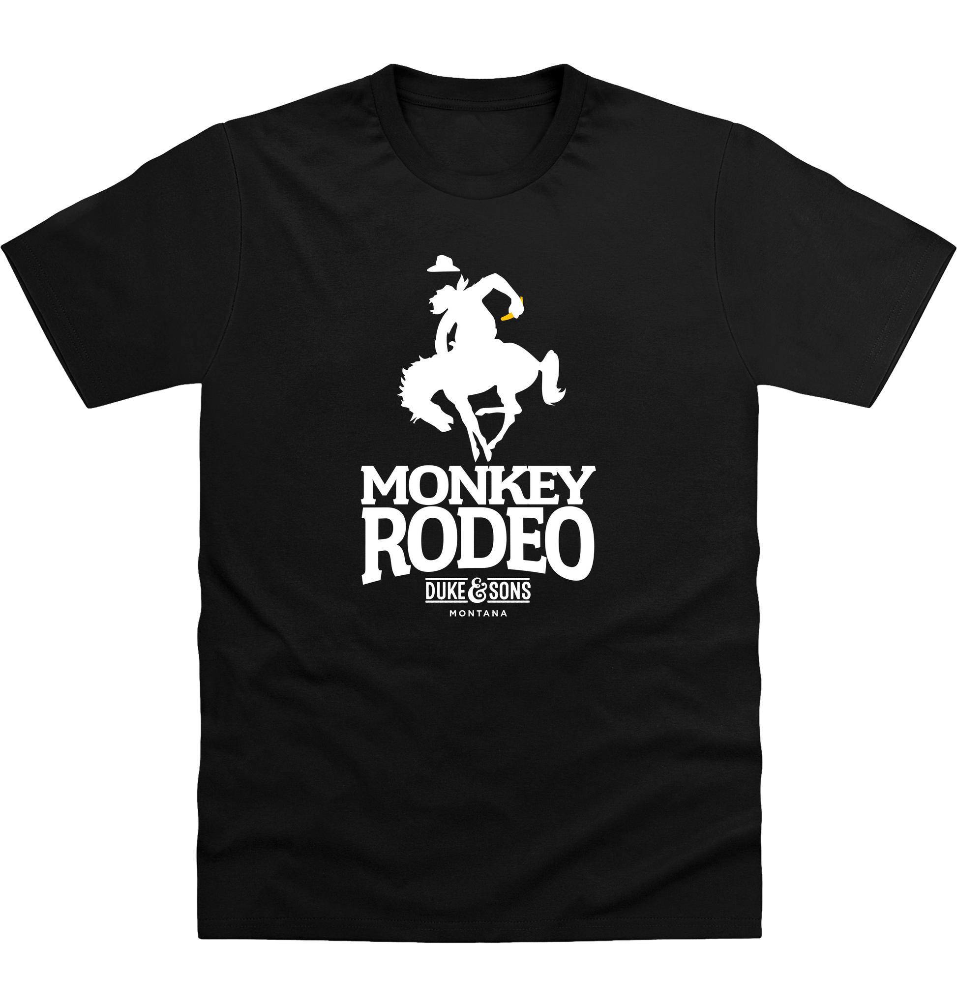 Deep Black Printed T-shirt Front