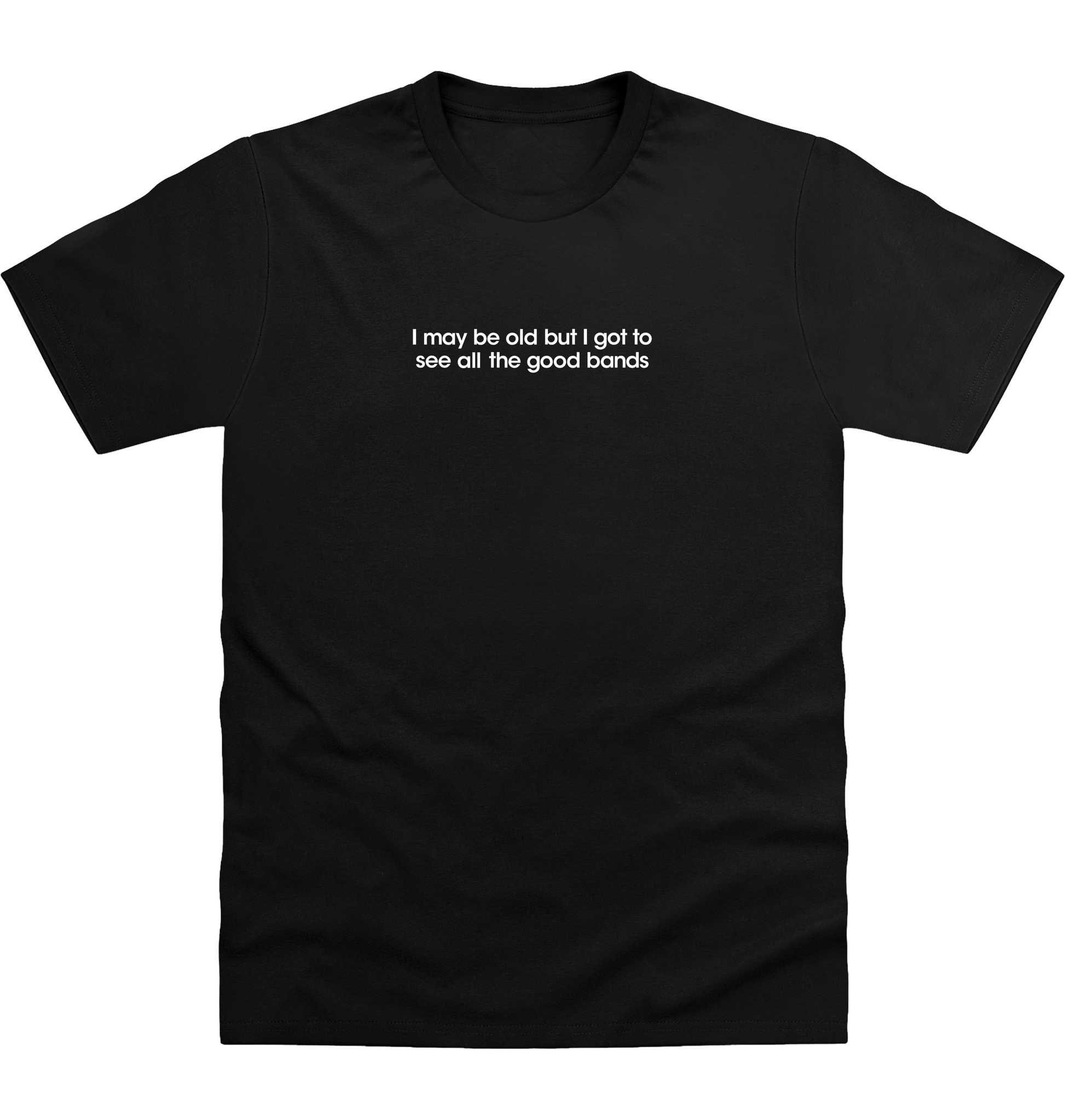Deep Black Printed T-shirt Front