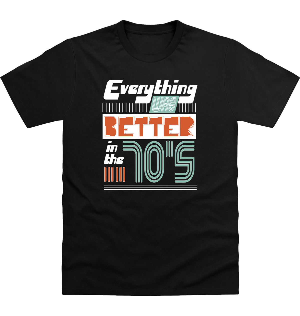Deep Black Printed T-shirt Front