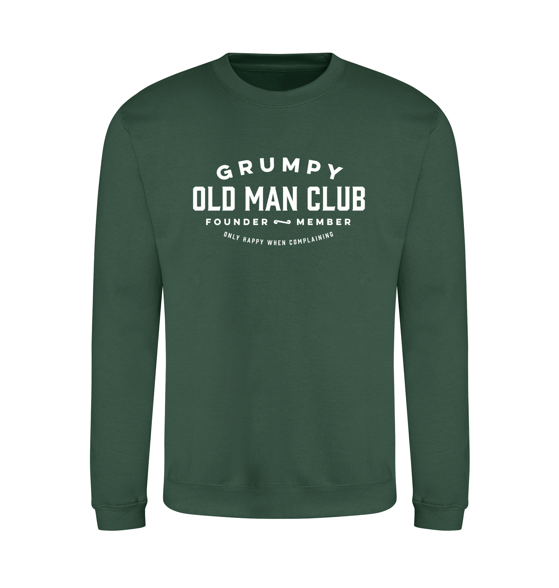 Bottle Green Printed Sweater Front