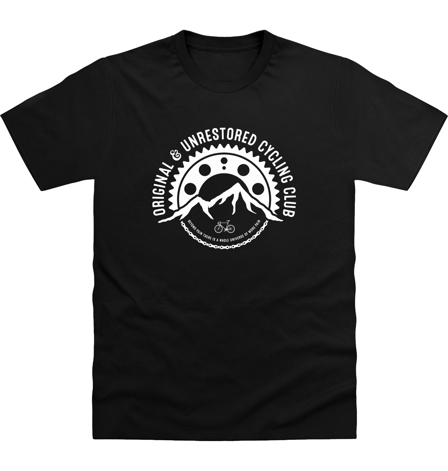 Deep Black Printed T-shirt Front