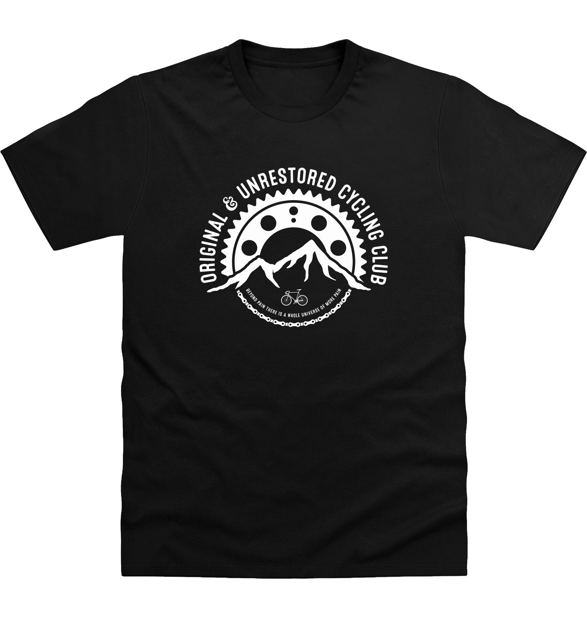 Deep Black Printed T-shirt Front