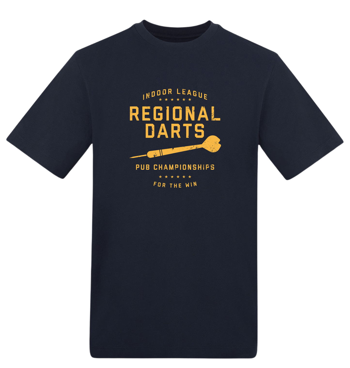 New French Navy Printed T-shirt Front