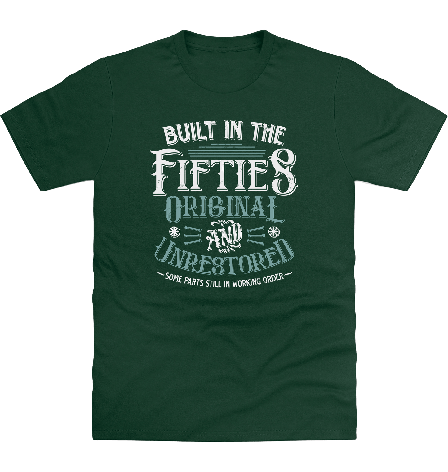 Bottle Green Printed T-shirt Front