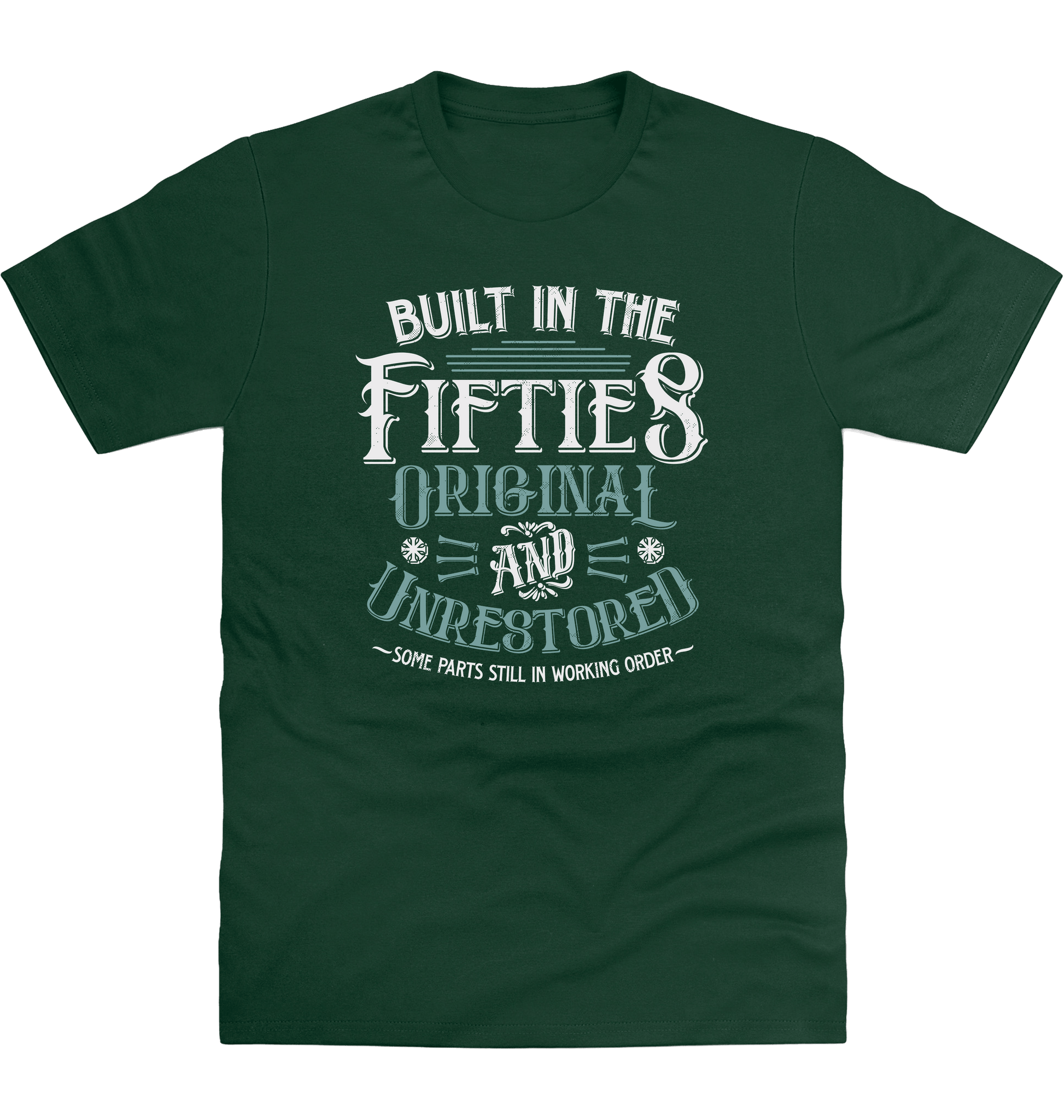 Bottle Green Printed T-shirt Front