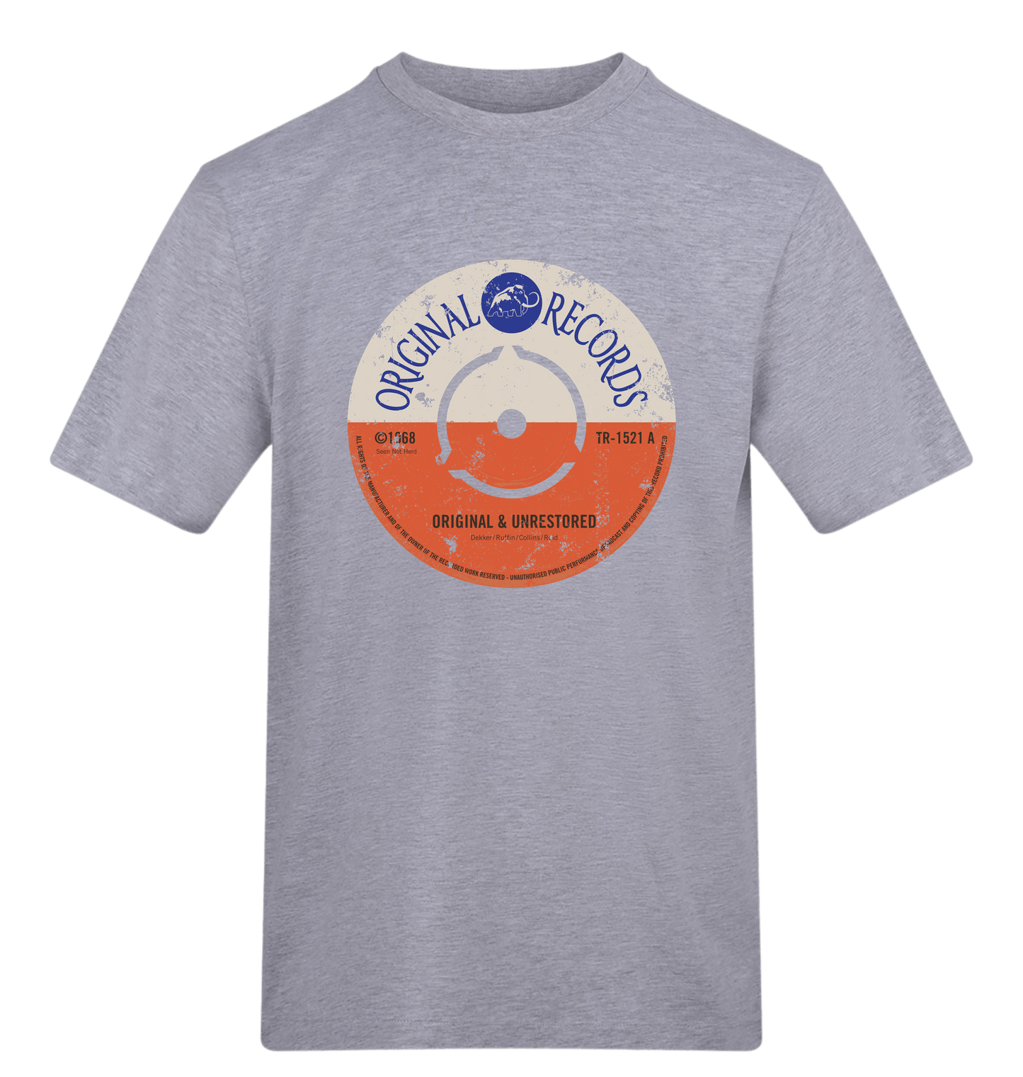 Heather Grey Printed T-shirt Front
