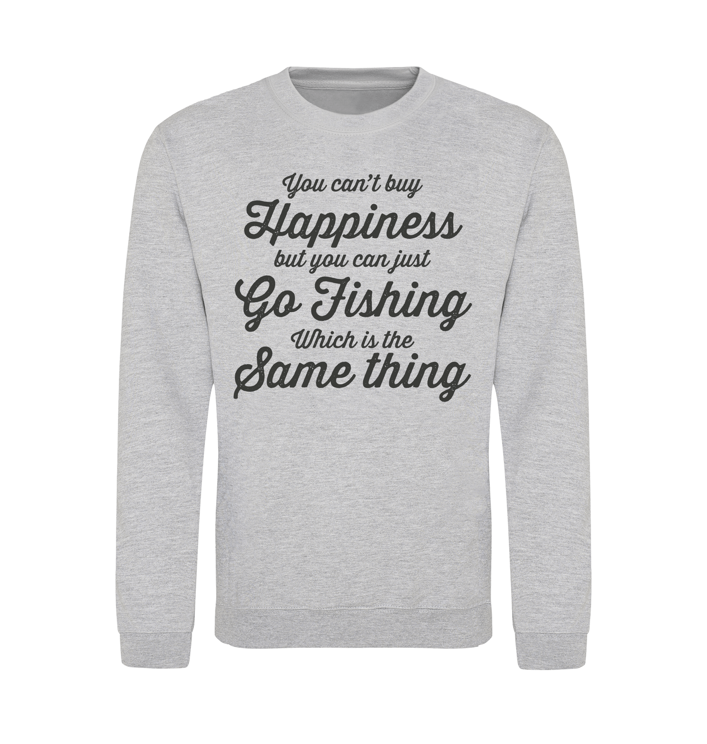 Heather Grey Printed Sweater Front