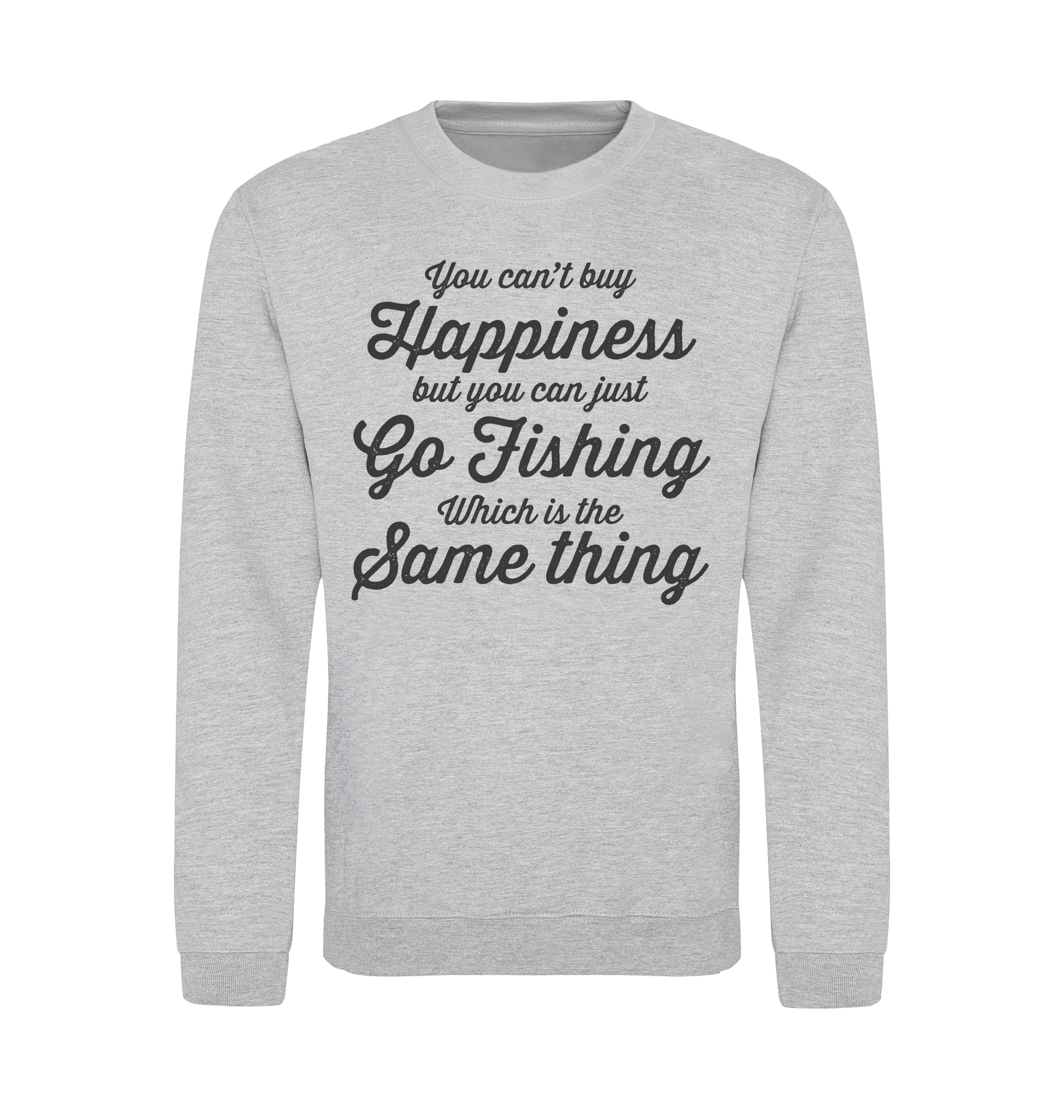 Heather Grey Printed Sweater Front
