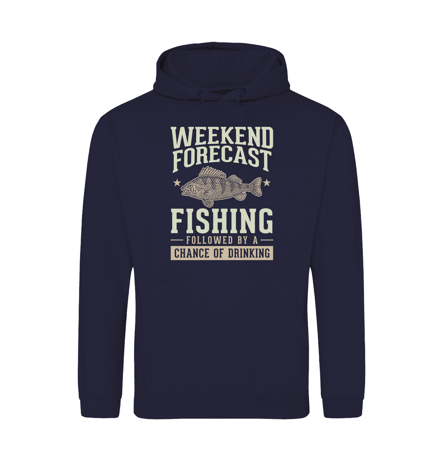 Oxford Navy Printed Hoody Front