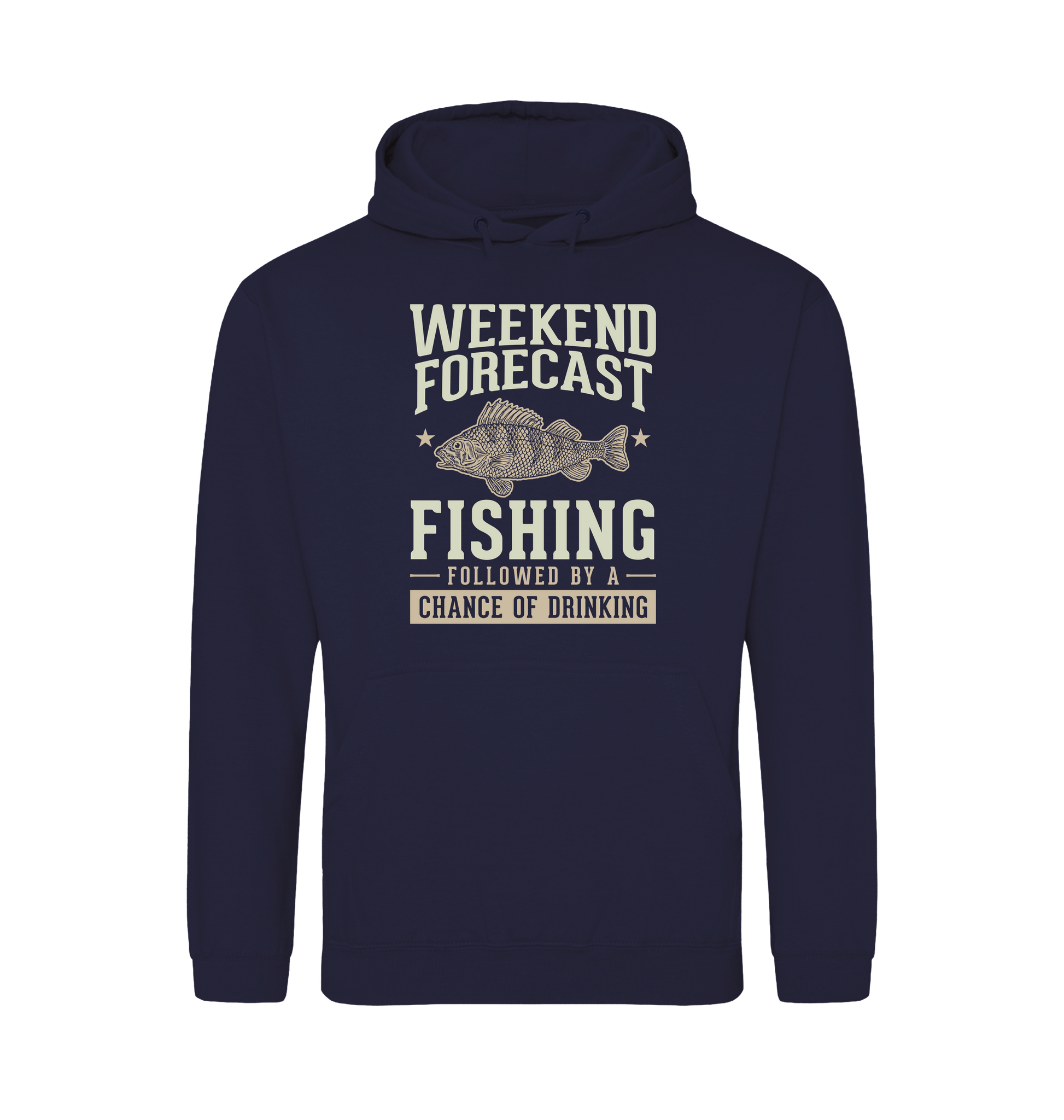 Oxford Navy Printed Hoody Front