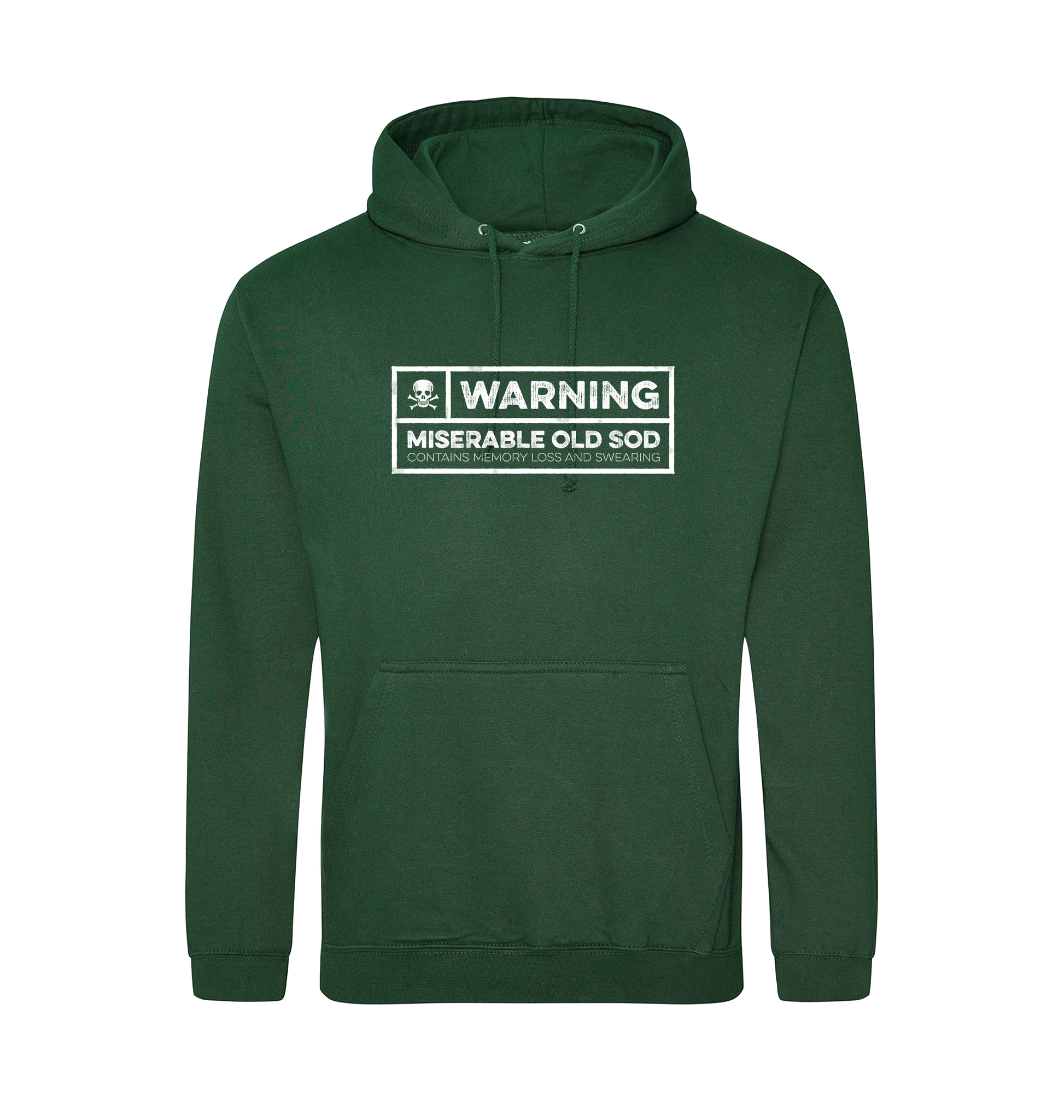 Bottle Green Printed Hoody Front