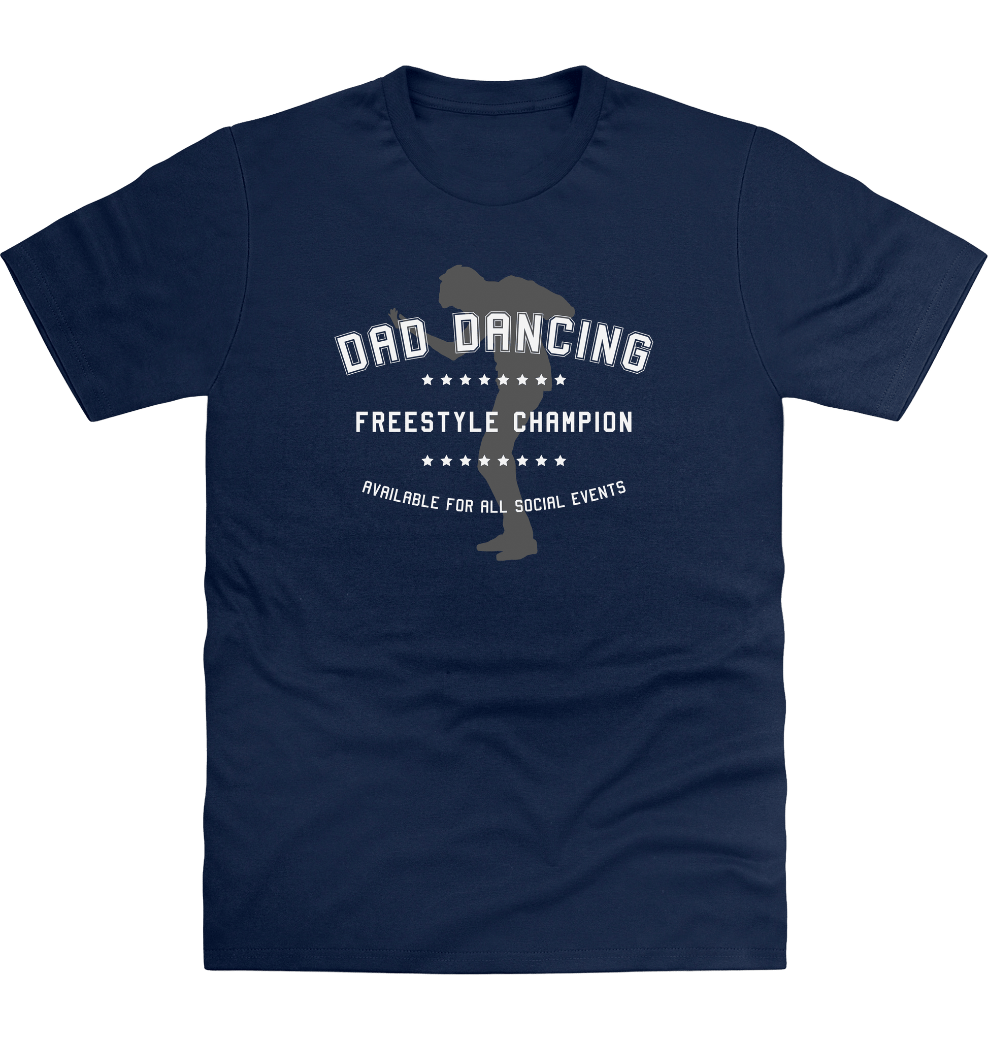 New French Navy Printed T-shirt Front