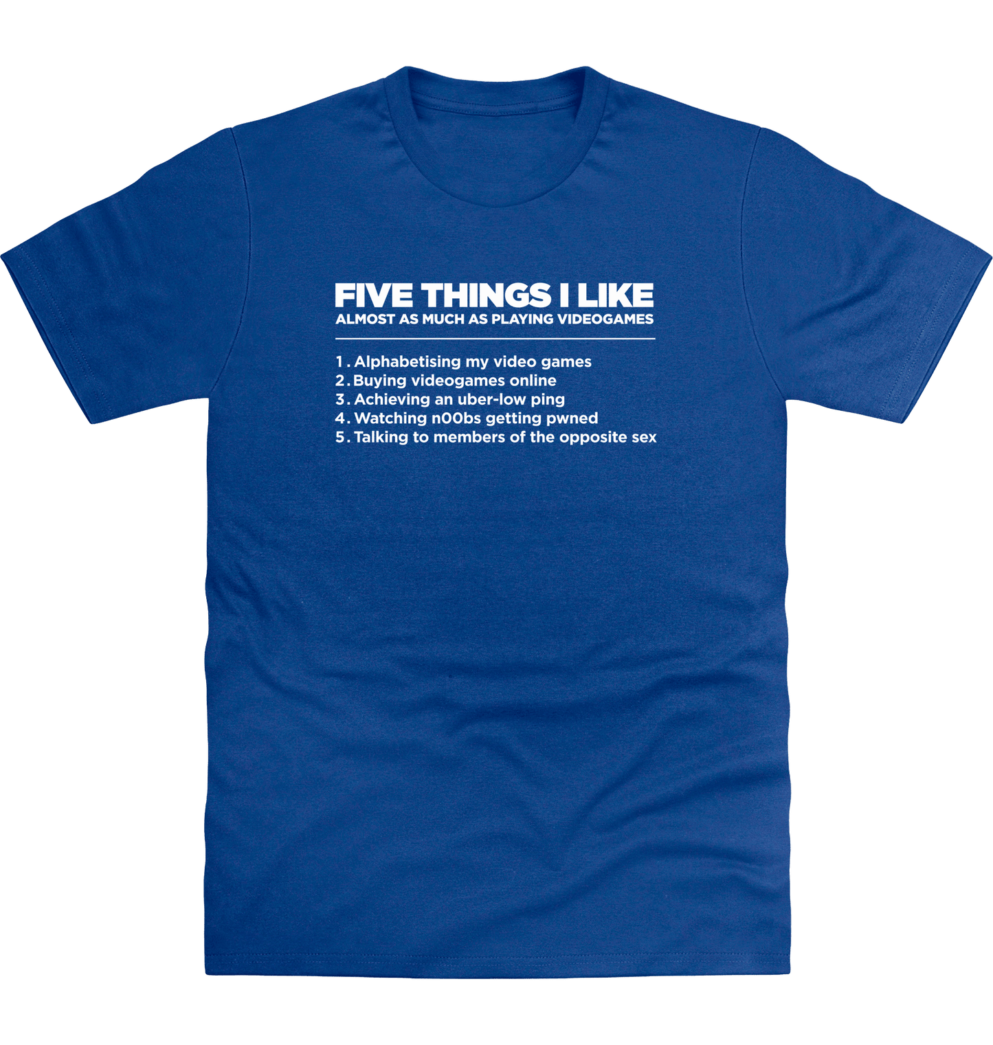 Royal Blue Printed T-shirt Front