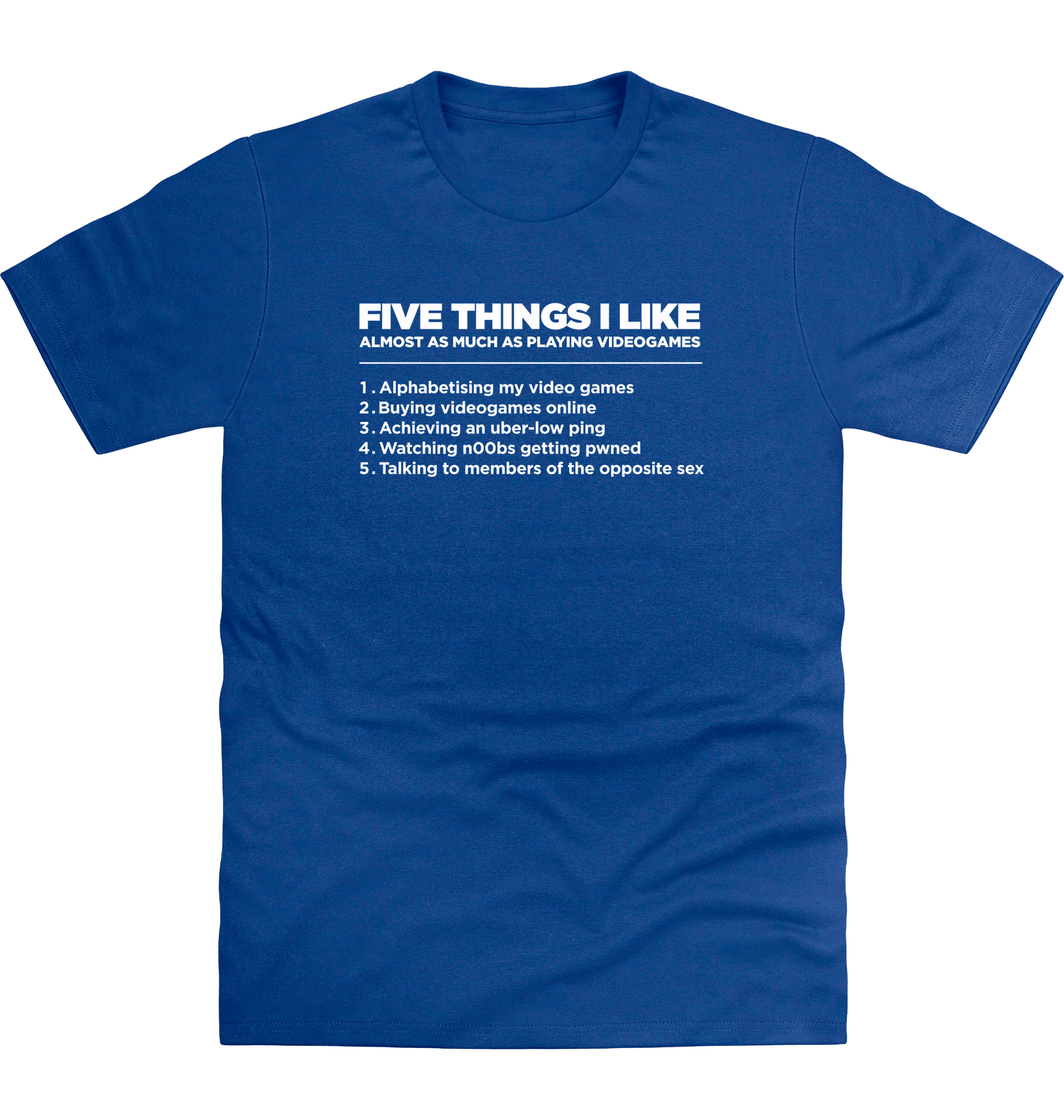 Royal Blue Printed T-shirt Front