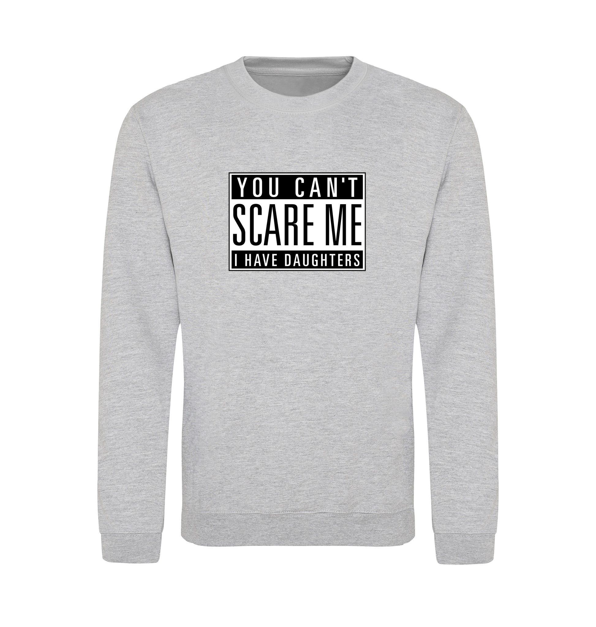 Heather Grey Printed Sweater Front