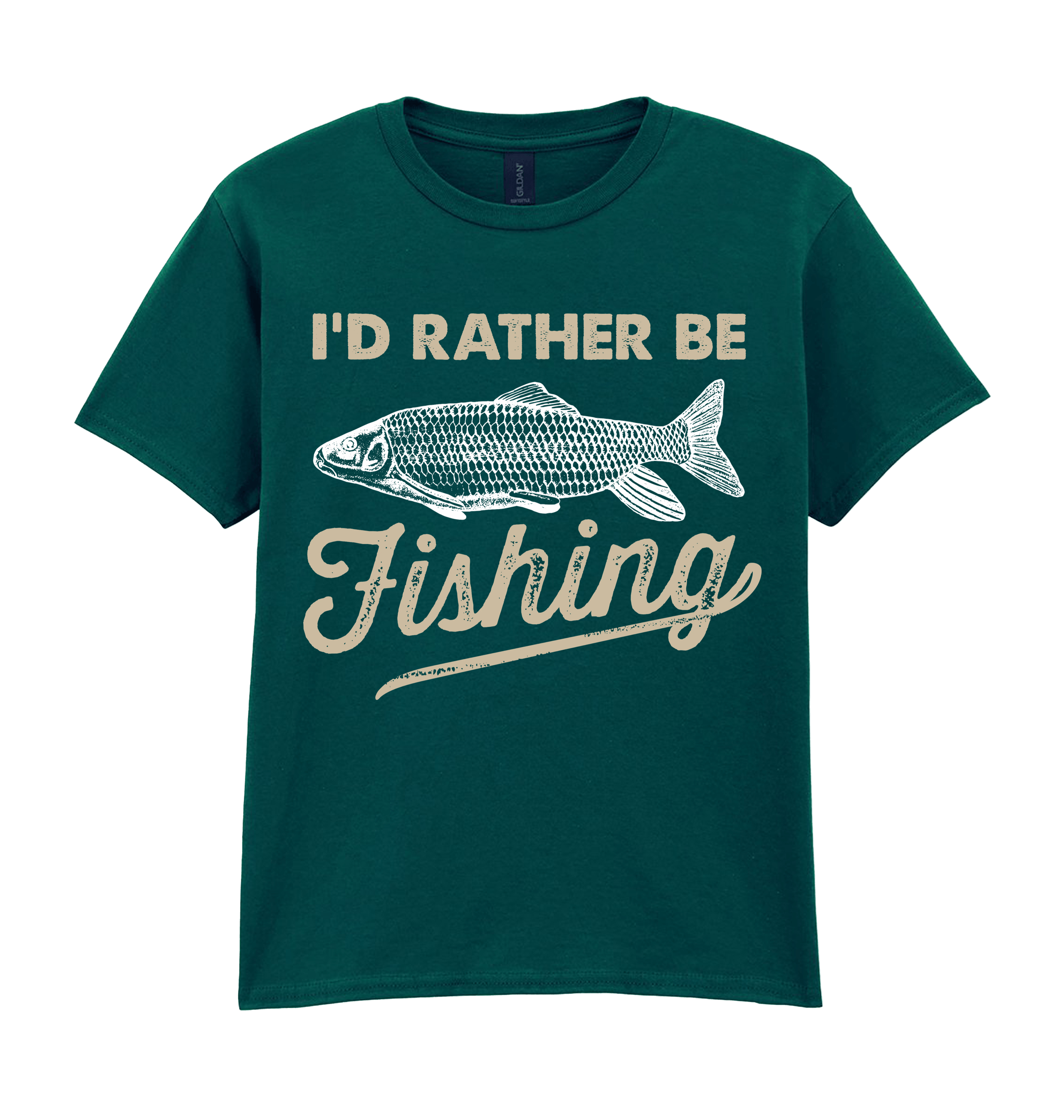 Fan Marine Green Printed Kids T-Shirt Front