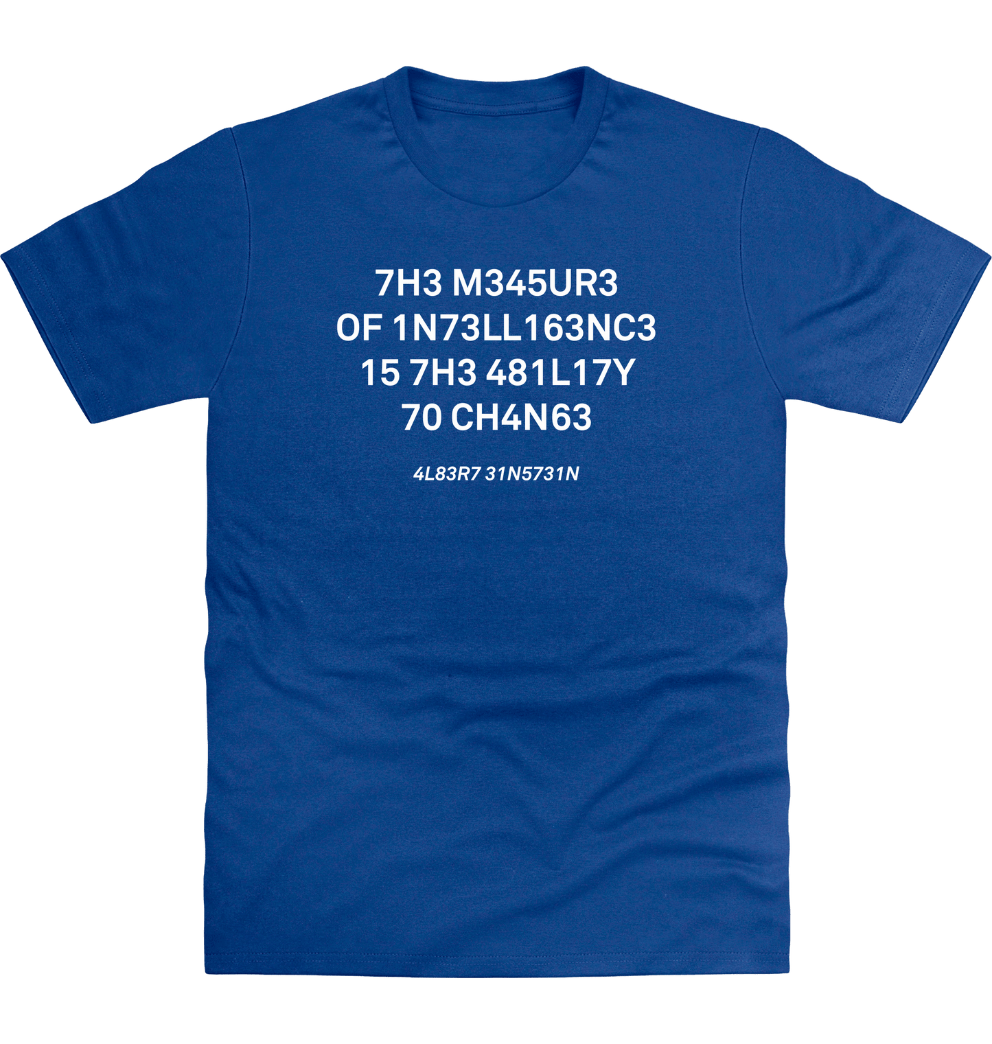 Royal Blue Printed T-shirt Front