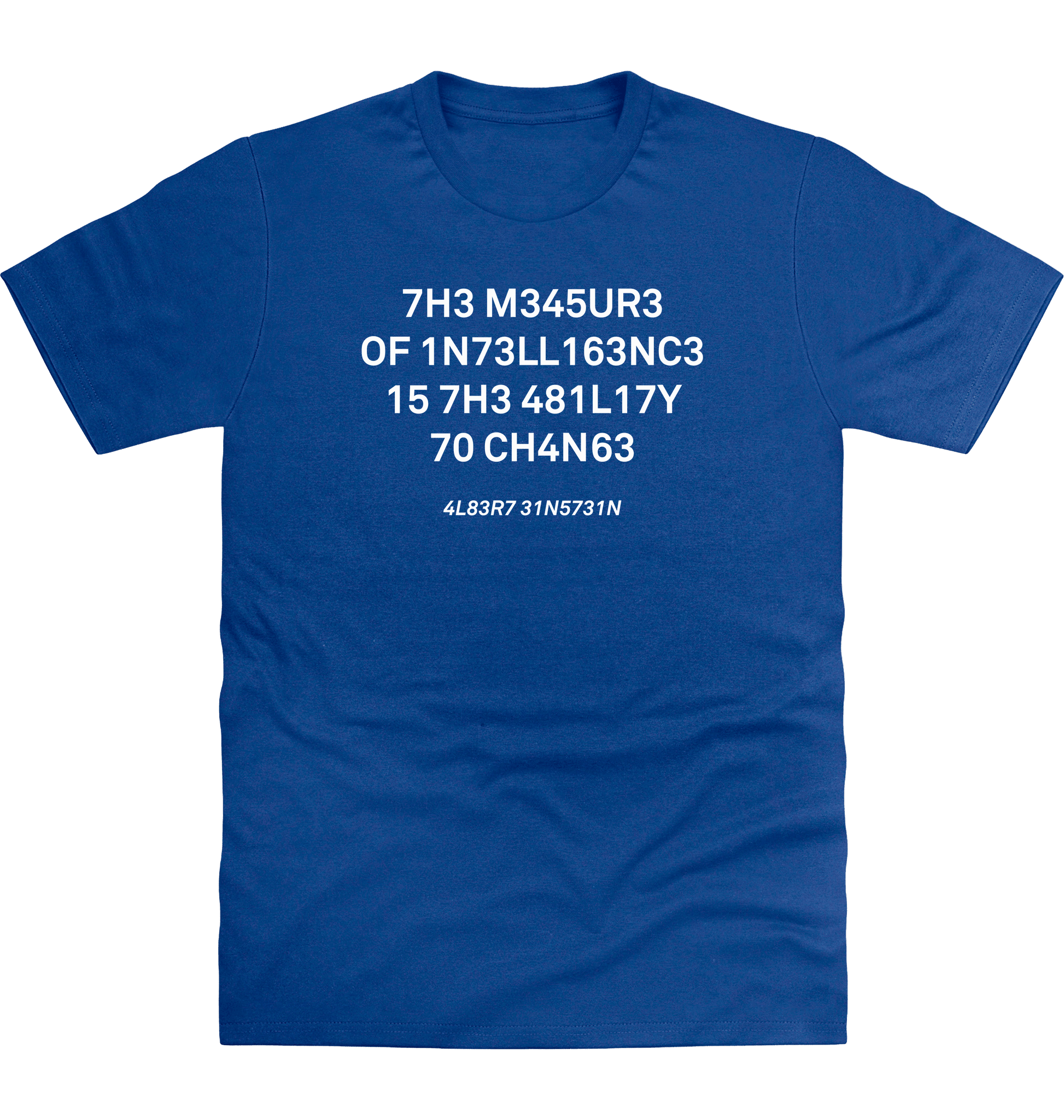 Royal Blue Printed T-shirt Front