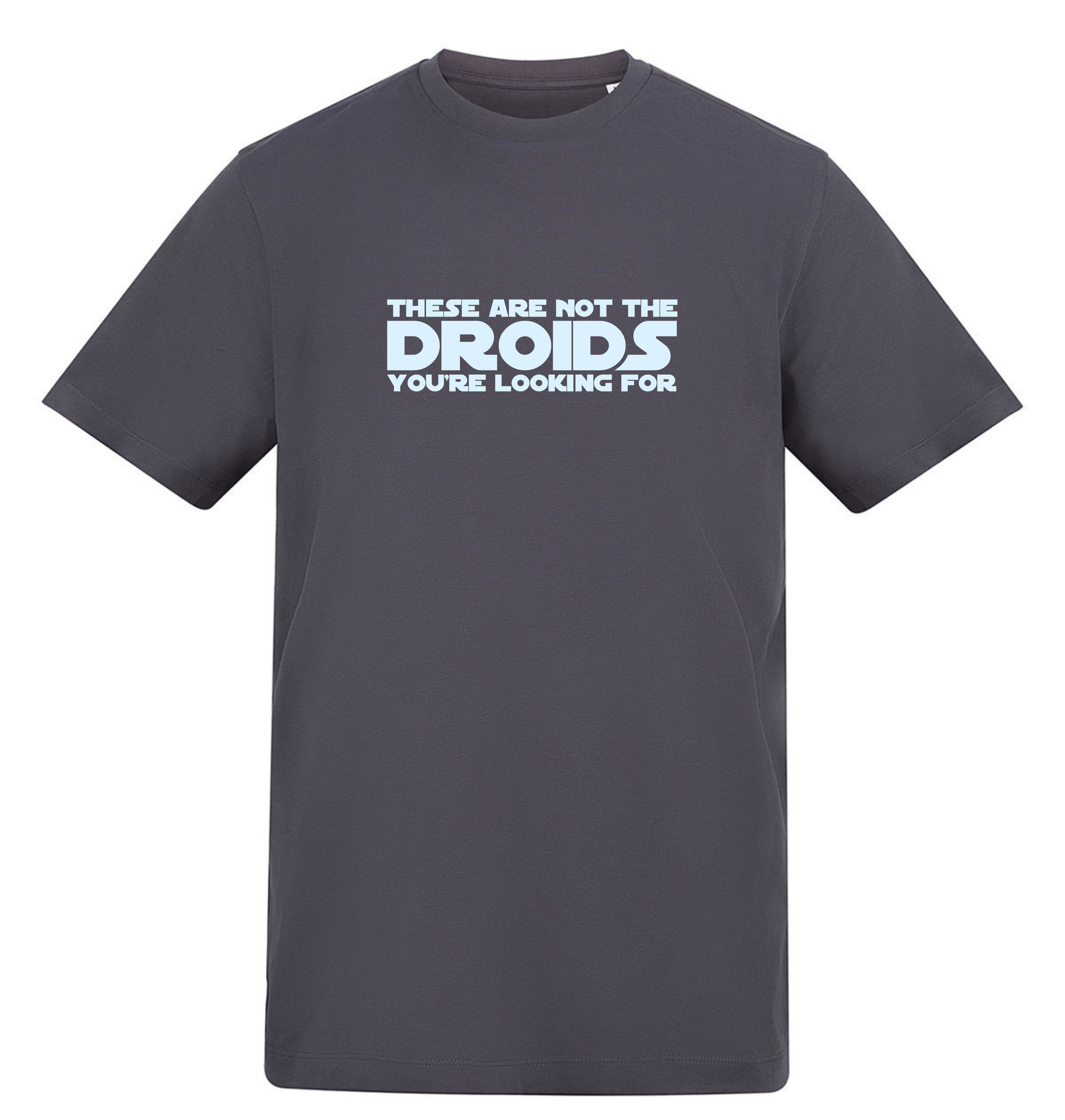 Solid Charcoal Printed T-shirt Front