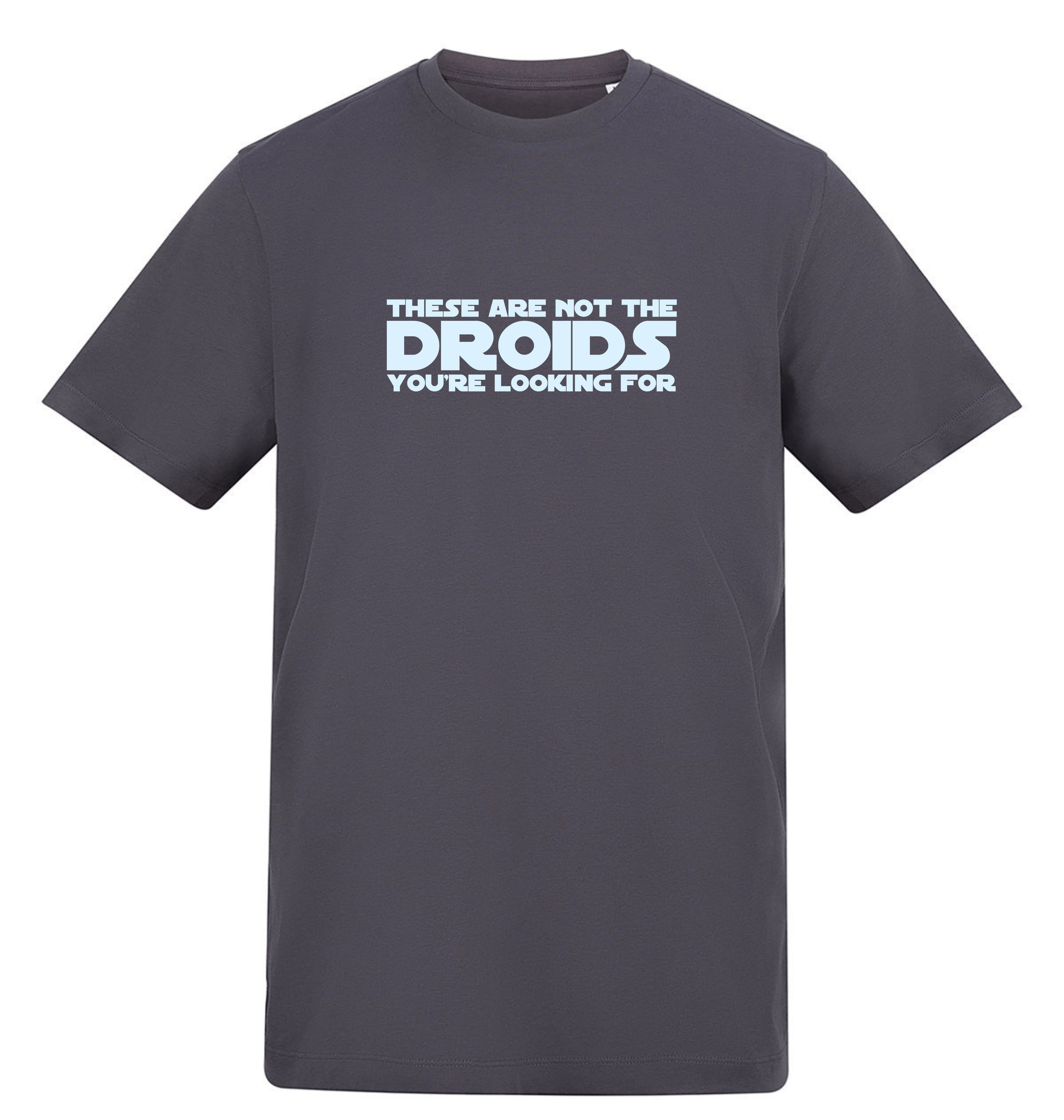 Solid Charcoal Printed T-shirt Front