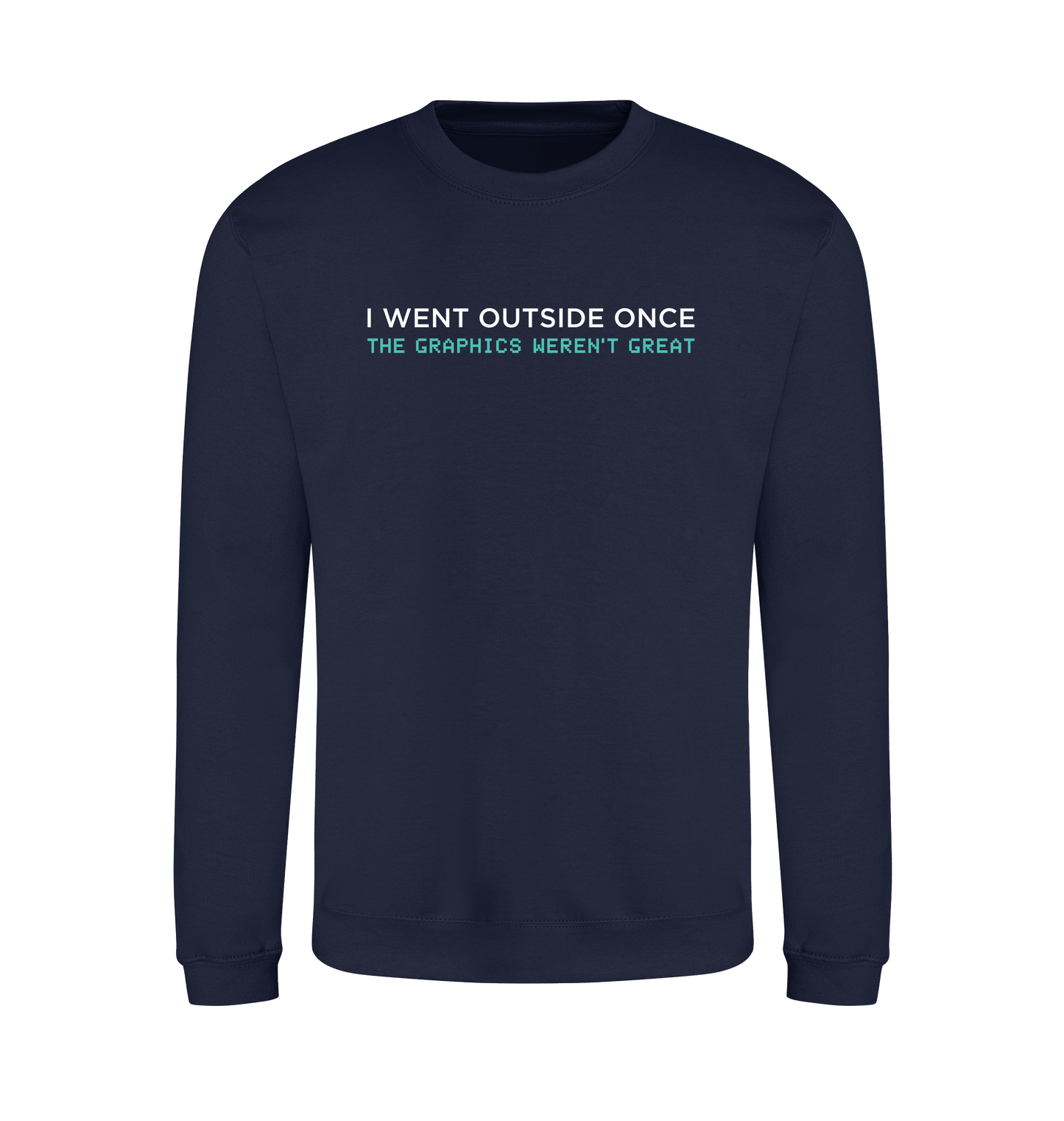 Oxford Navy Printed Sweater Front