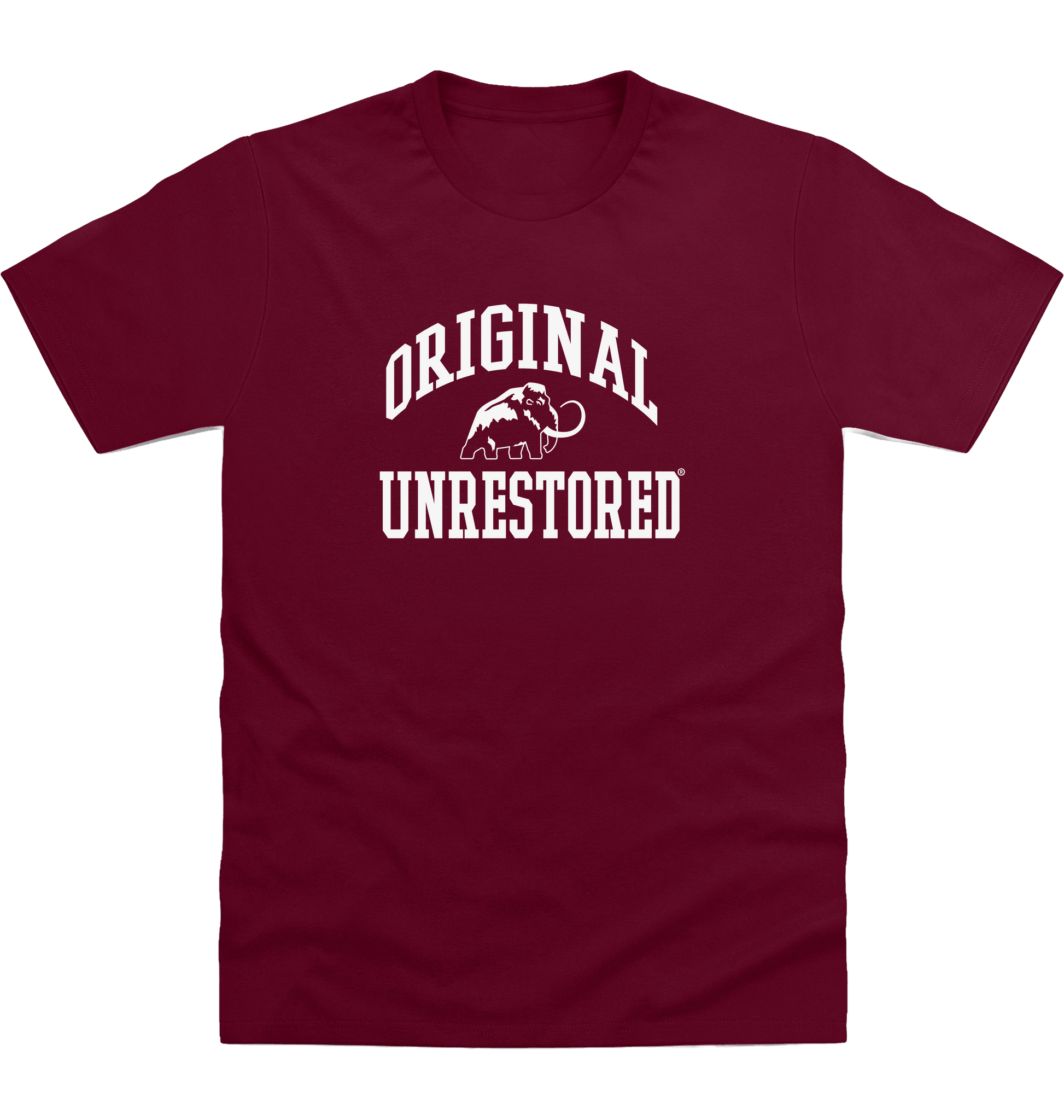 Burgundy Printed T-shirt Front