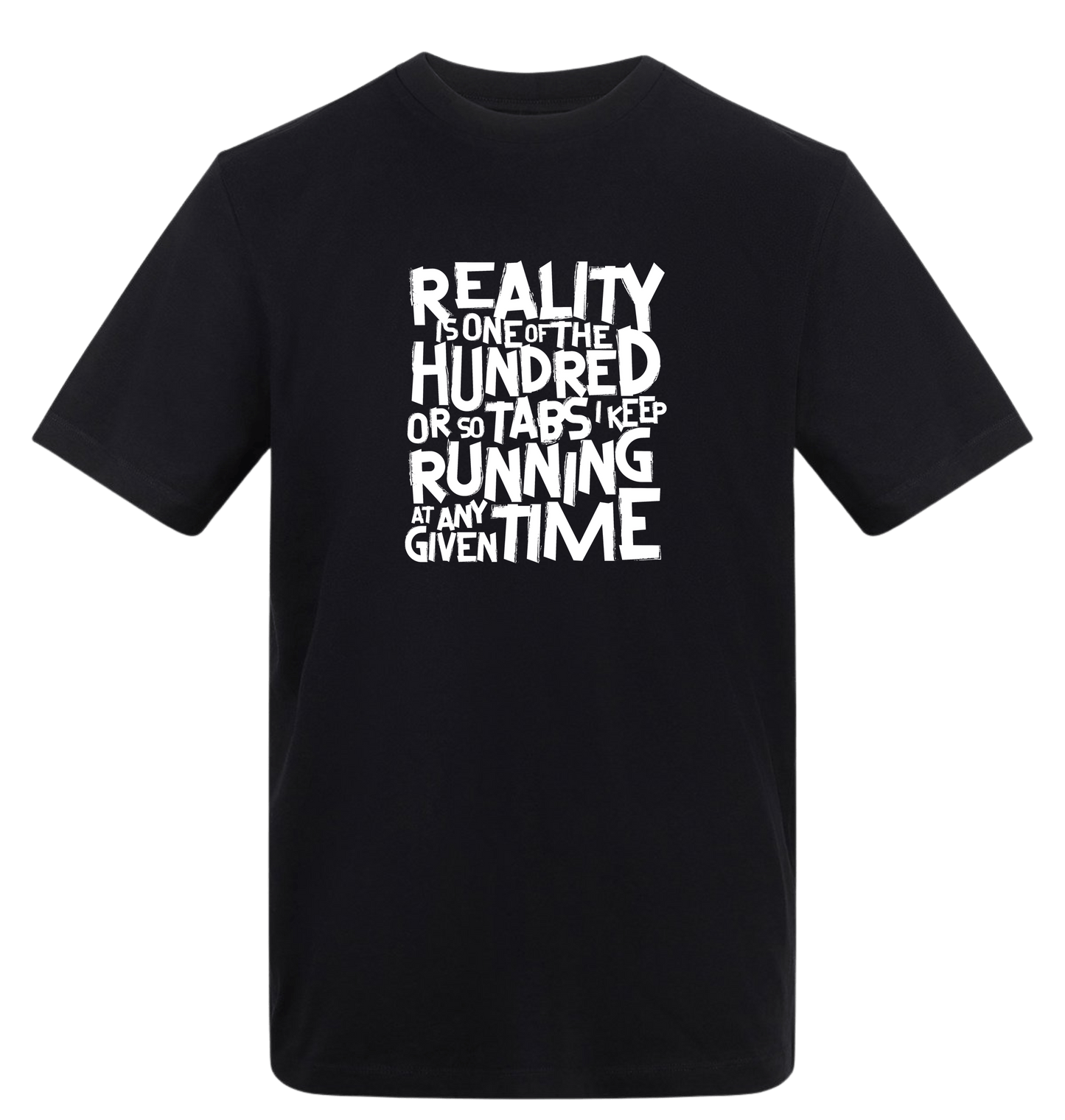 Deep Black Printed T-shirt Front