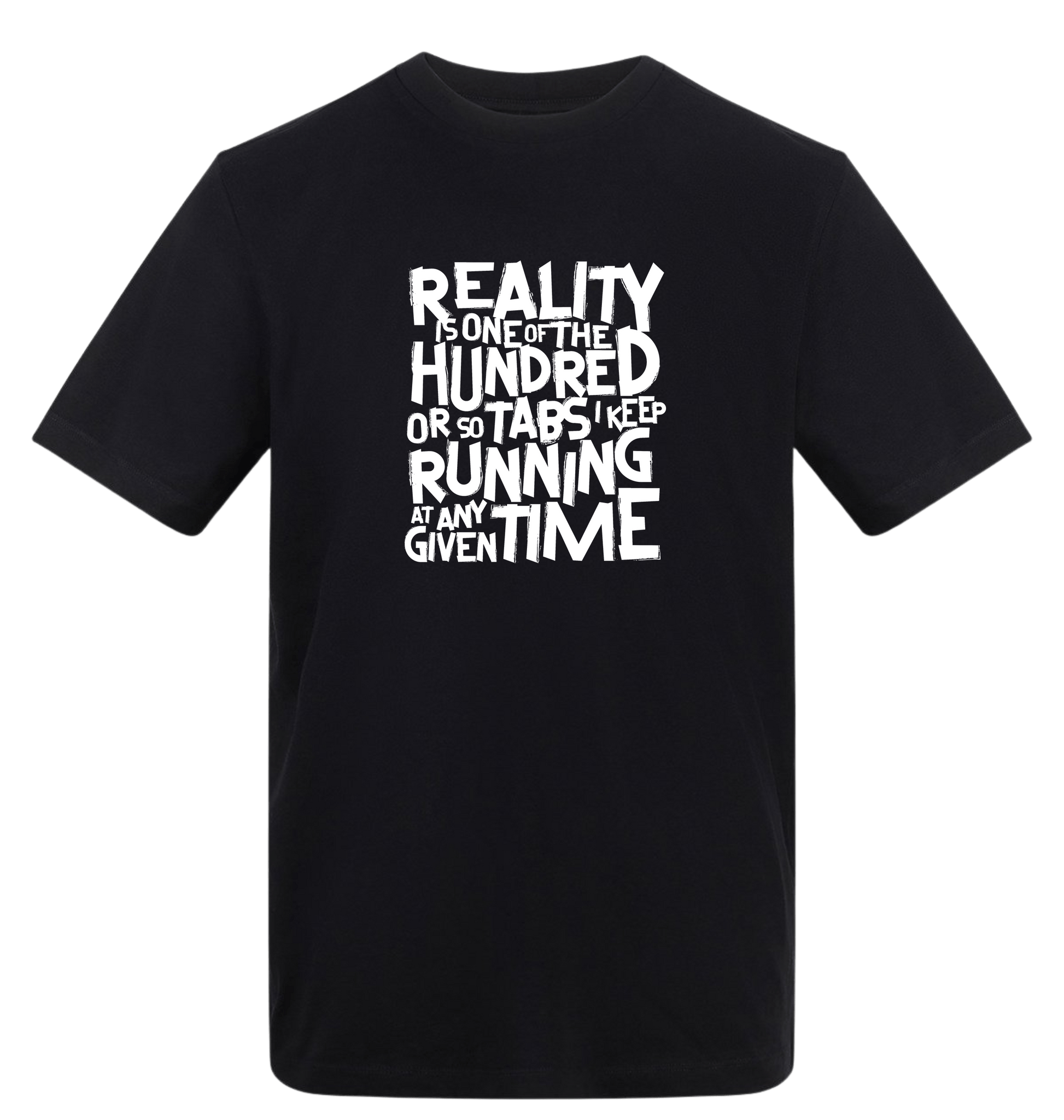 Deep Black Printed T-shirt Front