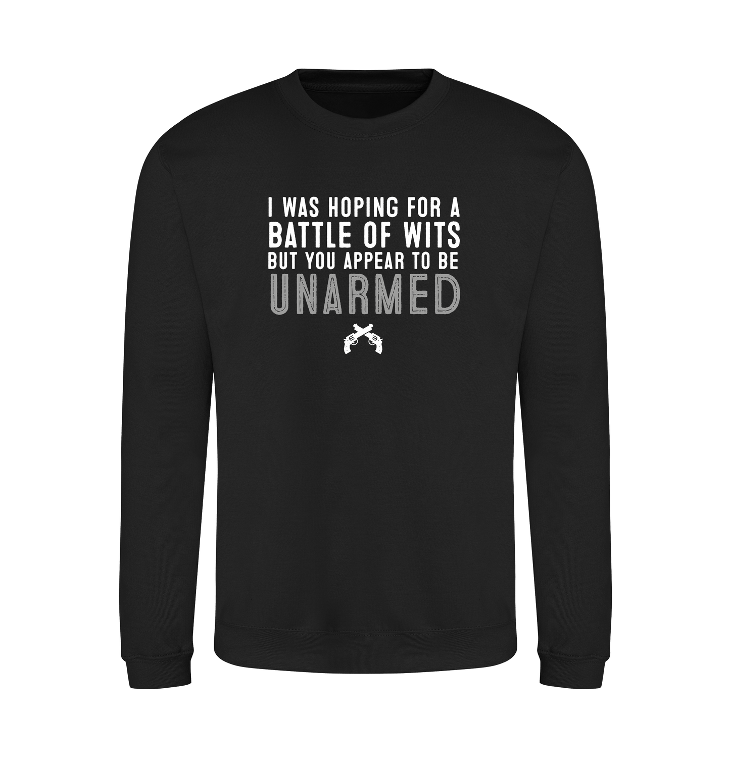 Jet Black Printed Sweater Front