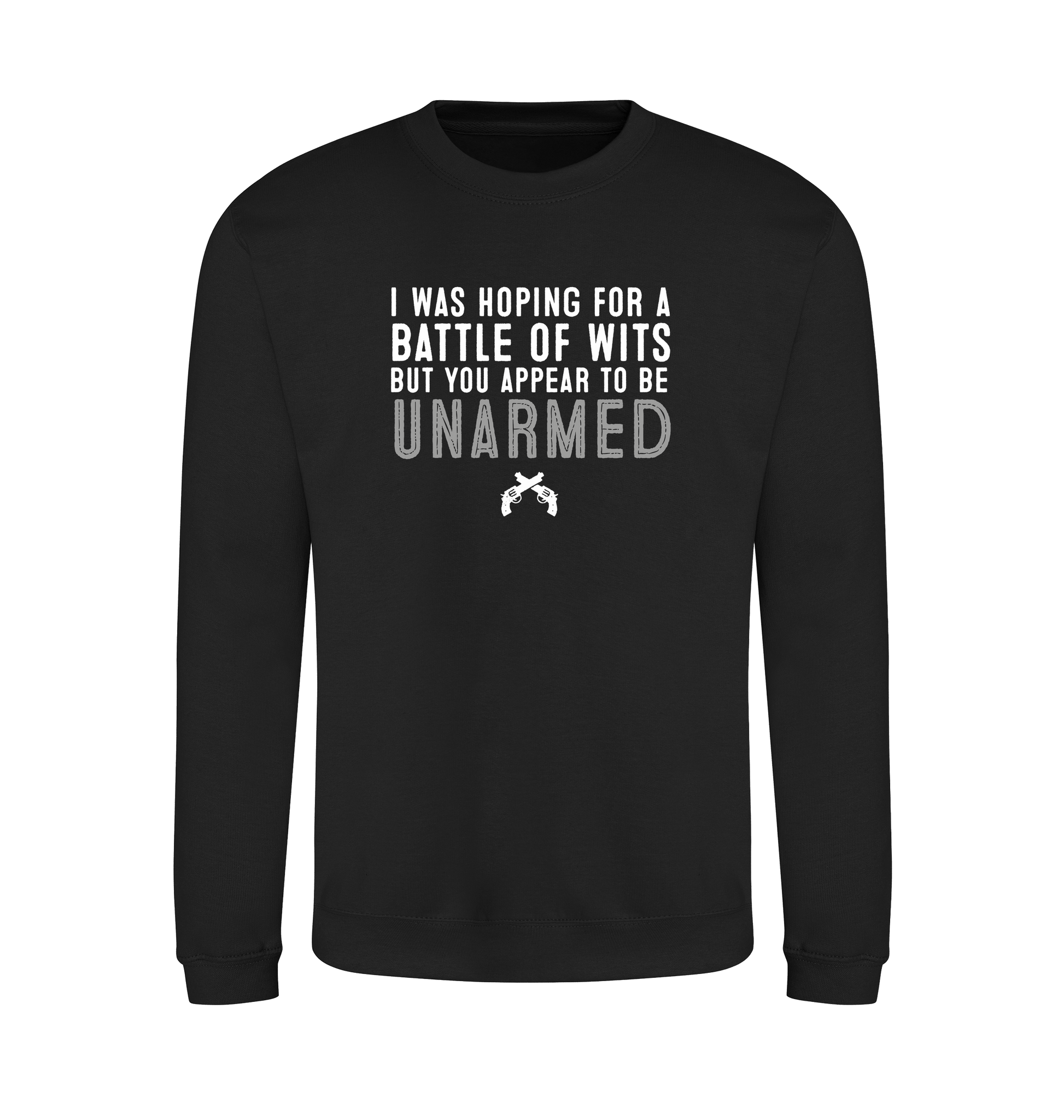 Jet Black Printed Sweater Front