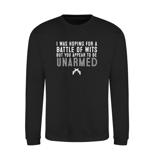Jet Black Printed Sweater Front