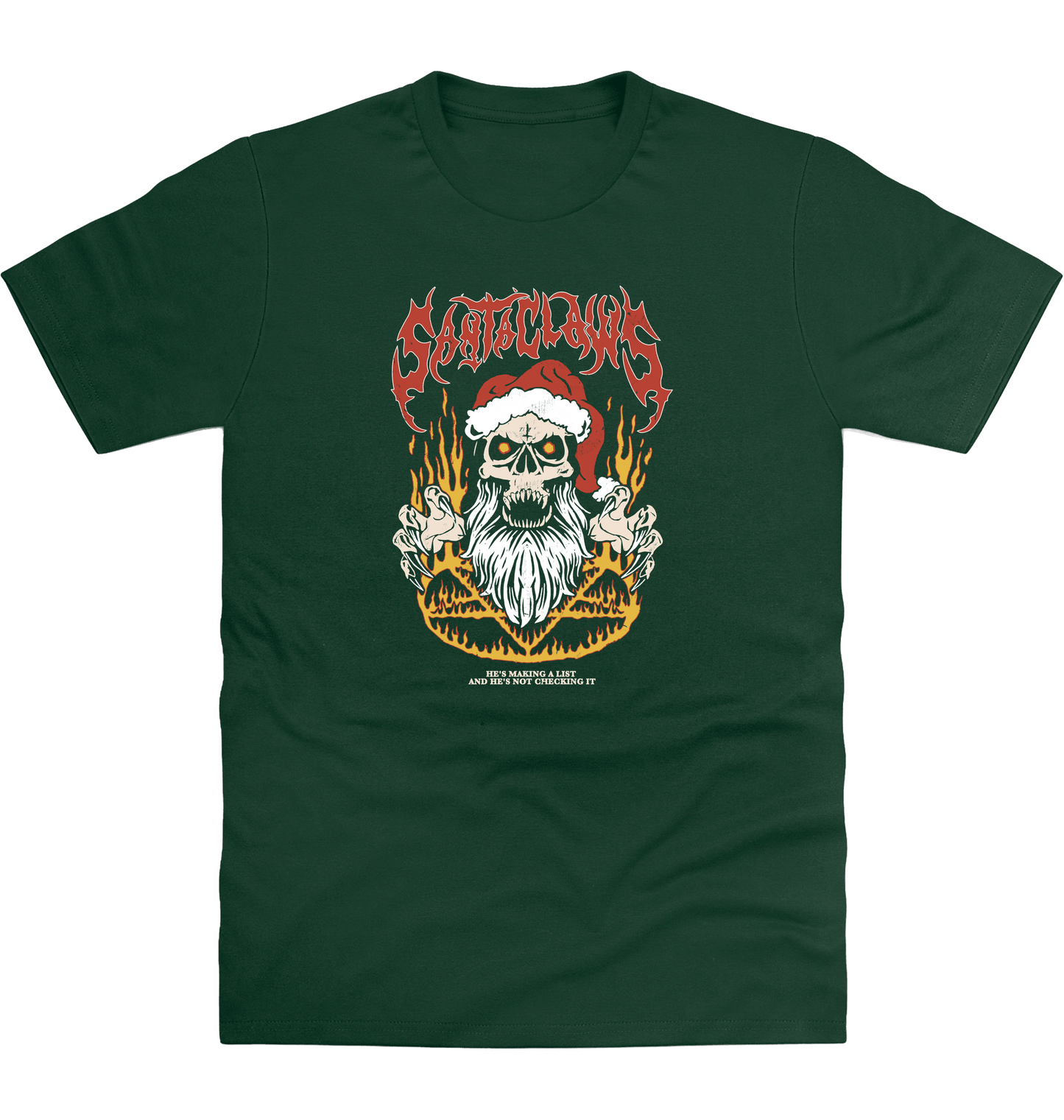 Bottle Green Printed T-shirt Front