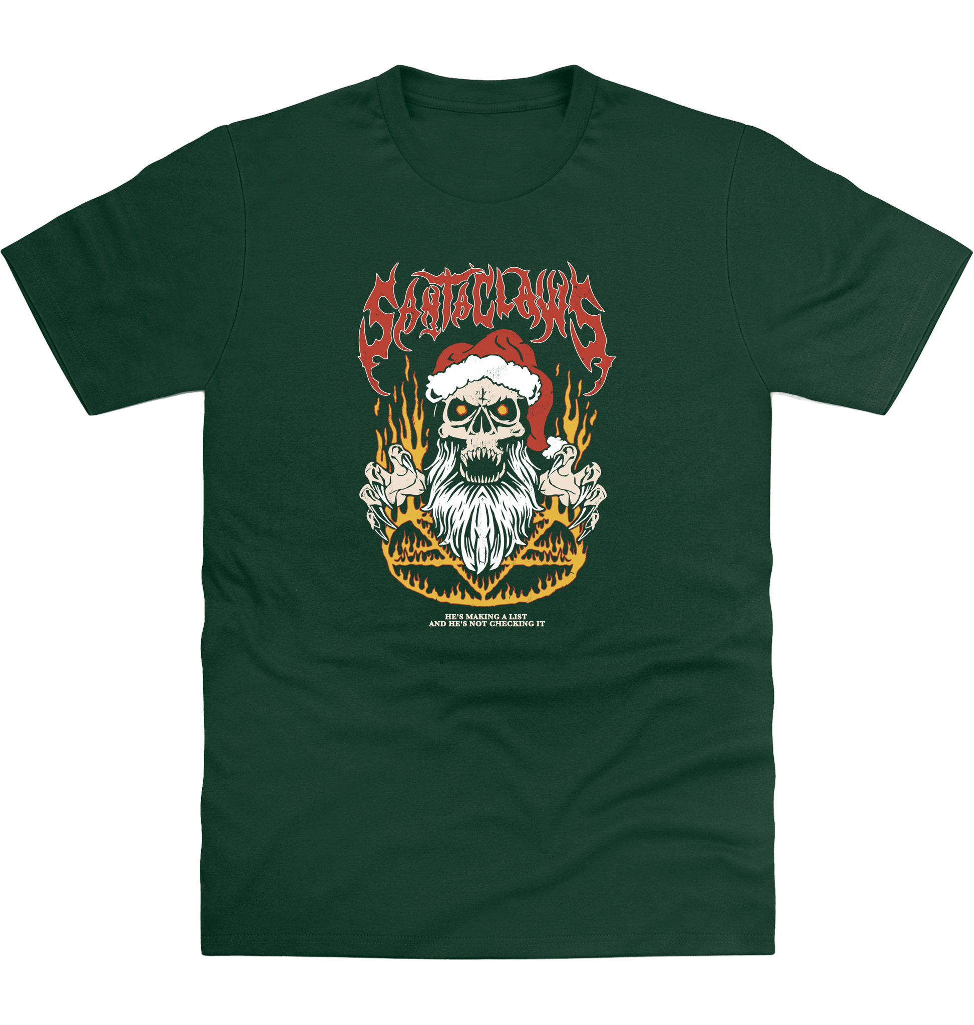 Bottle Green Printed T-shirt Front