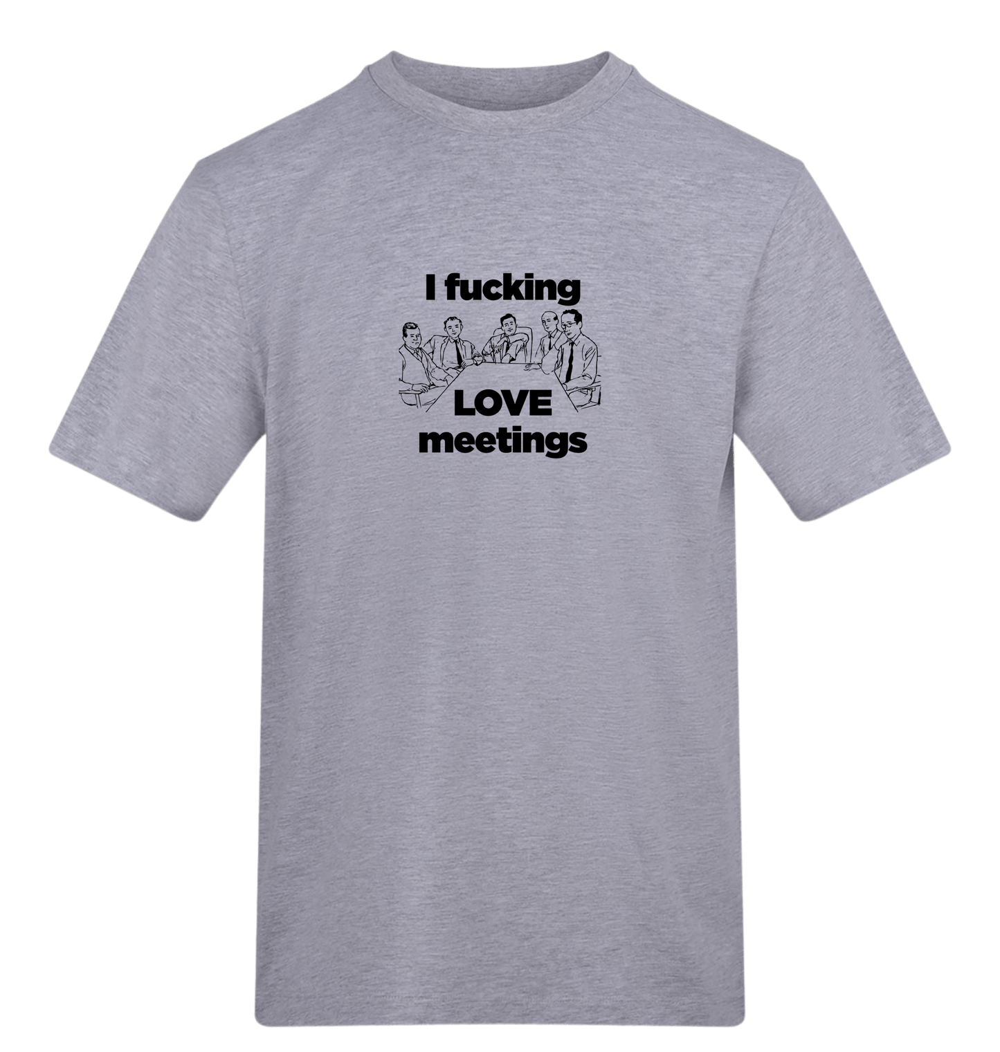 Heather Grey Printed T-shirt Front