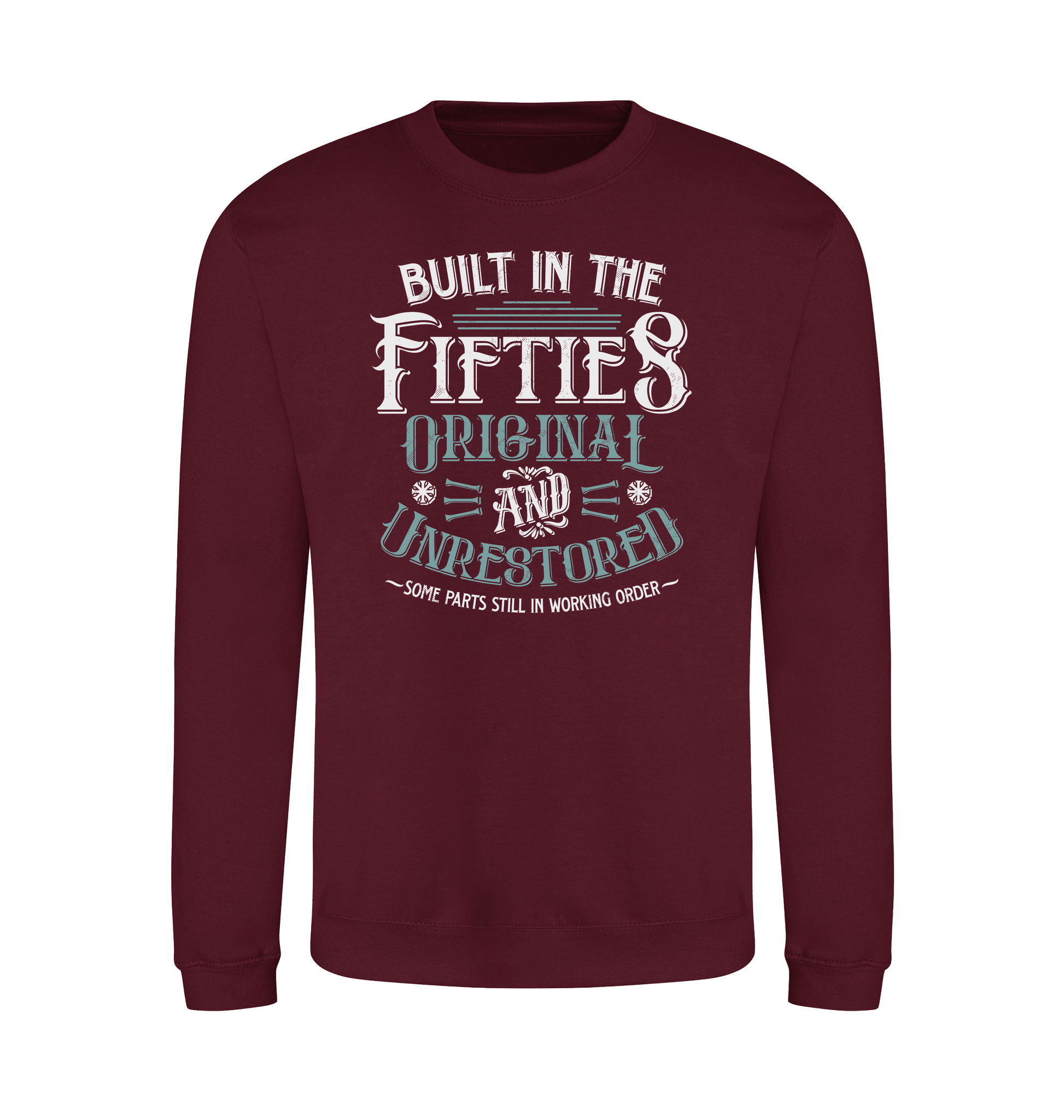 Burgundy Printed Sweater Front