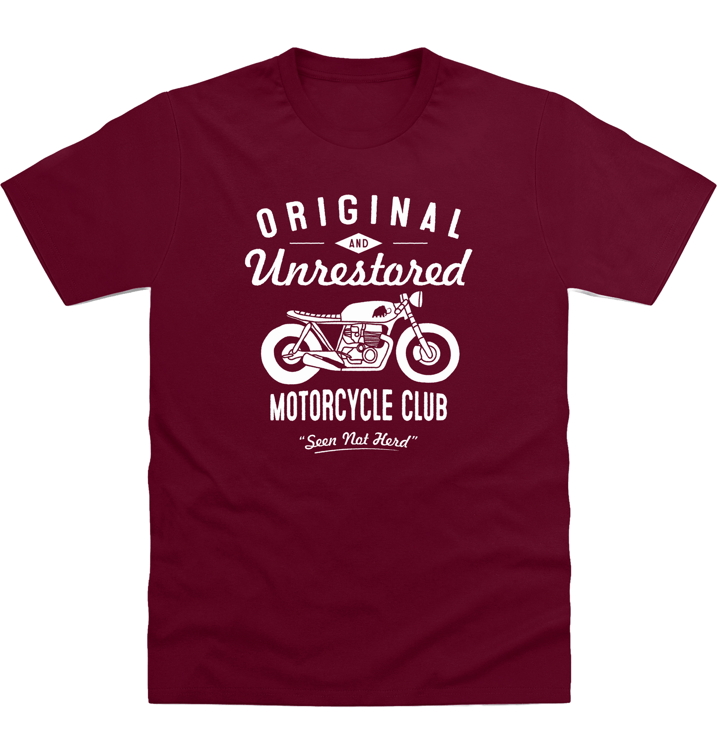 Burgundy Printed T-shirt Front