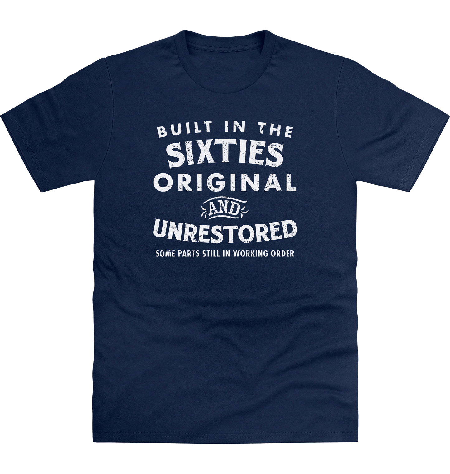 New French Navy Printed T-shirt Front
