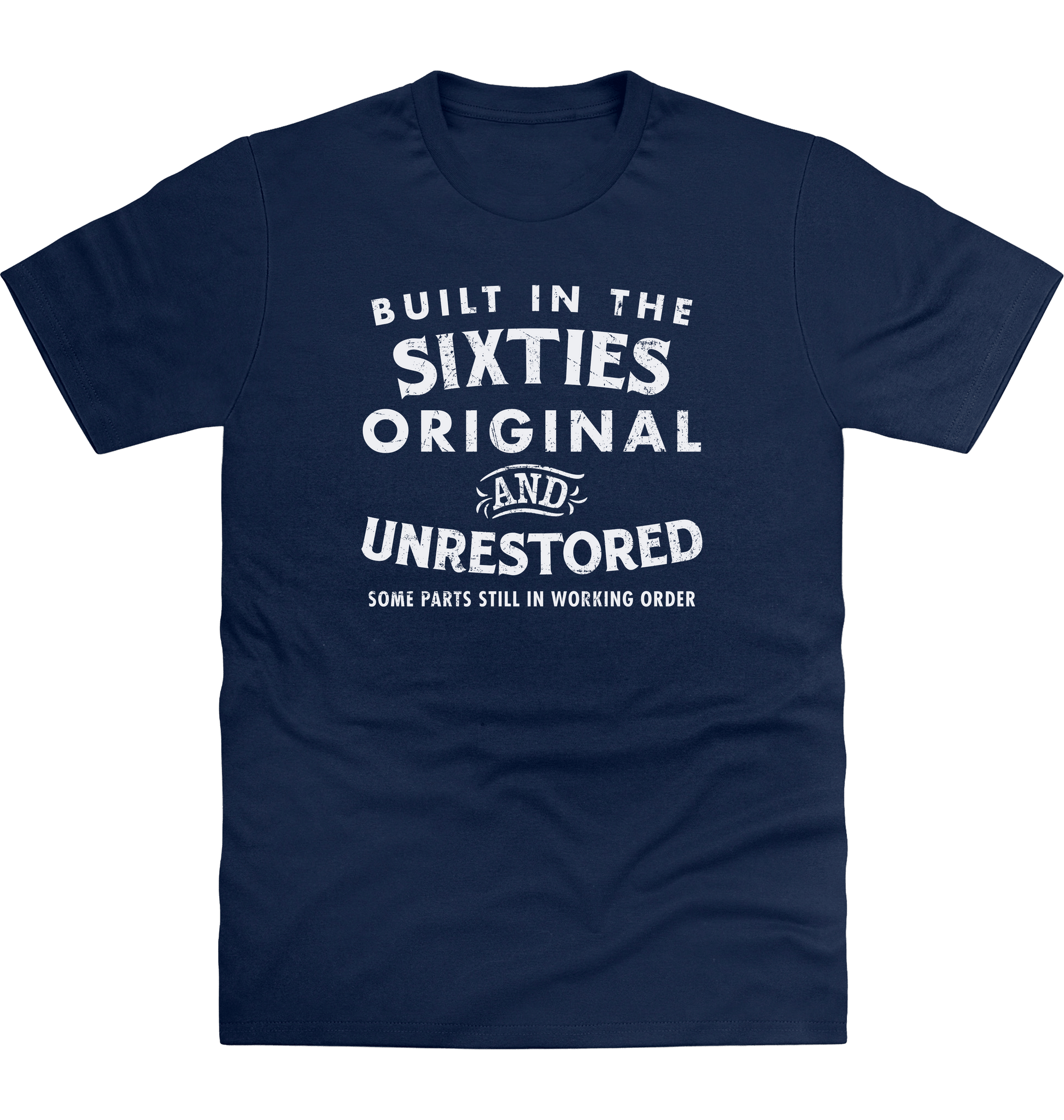 New French Navy Printed T-shirt Front